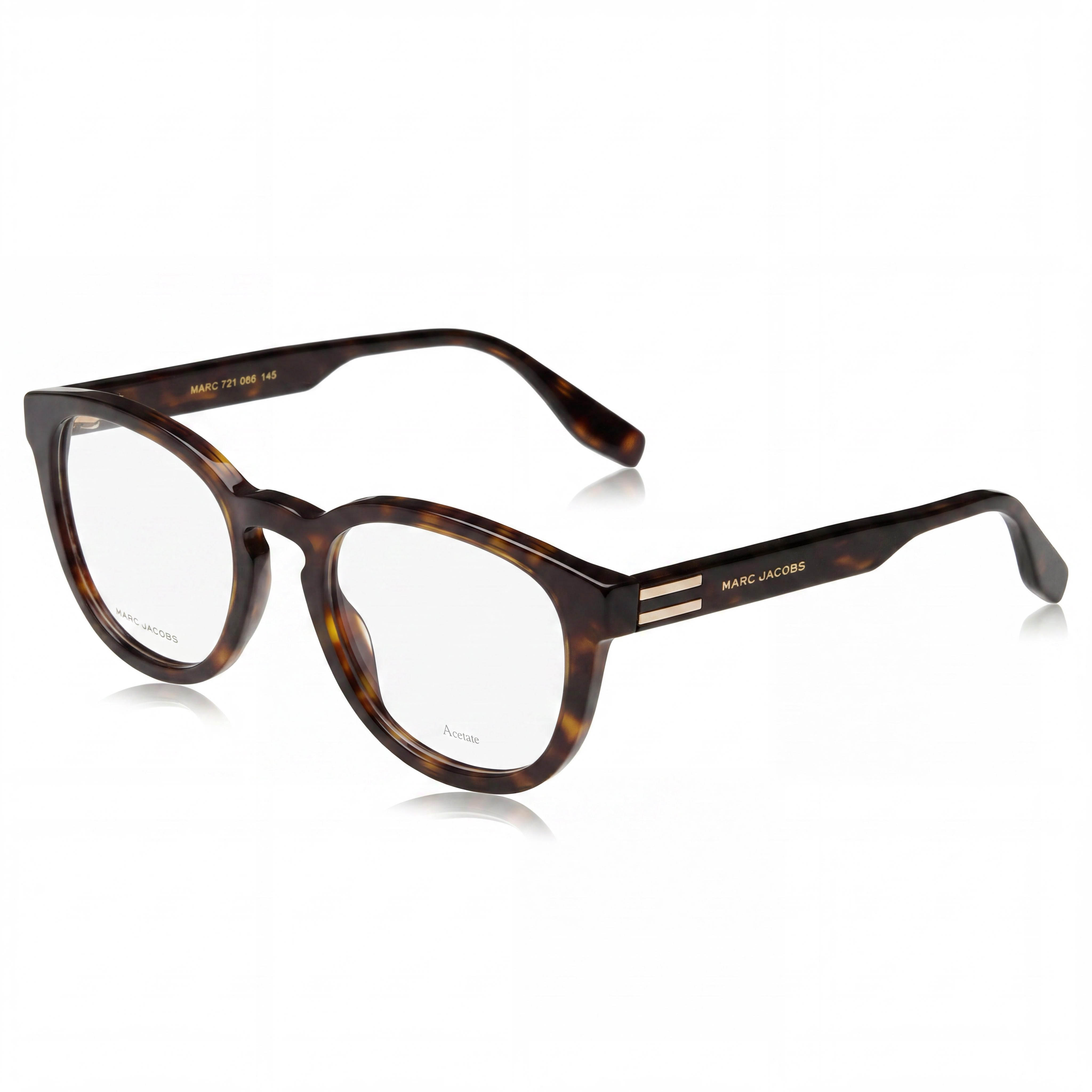 Gafas de sol unisex modernas Marc Jacobs con montura de acetato havana y lentes de policarbonato havana, 51 mm de ancho de lente, Photo 1