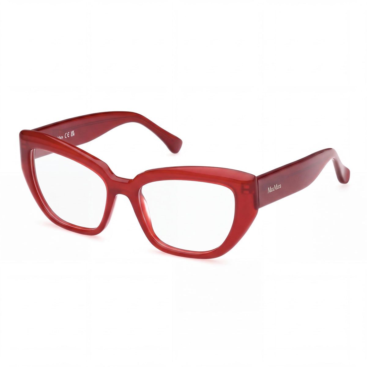 Gafas MaxMara Modern para mujer en rojo oscuro brillante 53-17-140, Photo 1