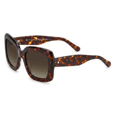 Gafas de Sol Clásicas de Acetato no Polarizadas Kate Spade New York para Mujer, Marrón Havanna con Degradado Sombreado, 52 mm