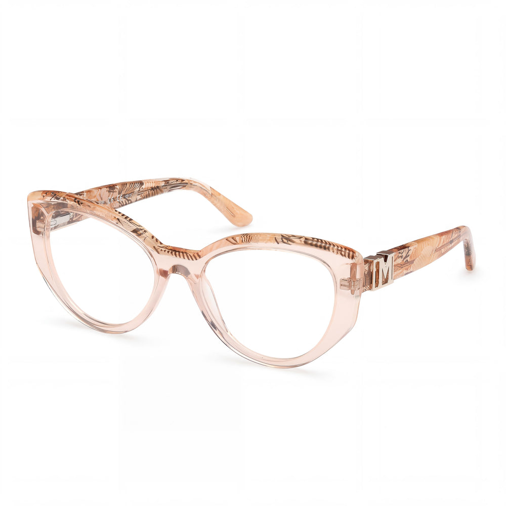 Guess by Marciano Gm50031 Women's Shiny Beige Plastic Frame Eyewear with Non- Polycarbonate Lenses 54mm