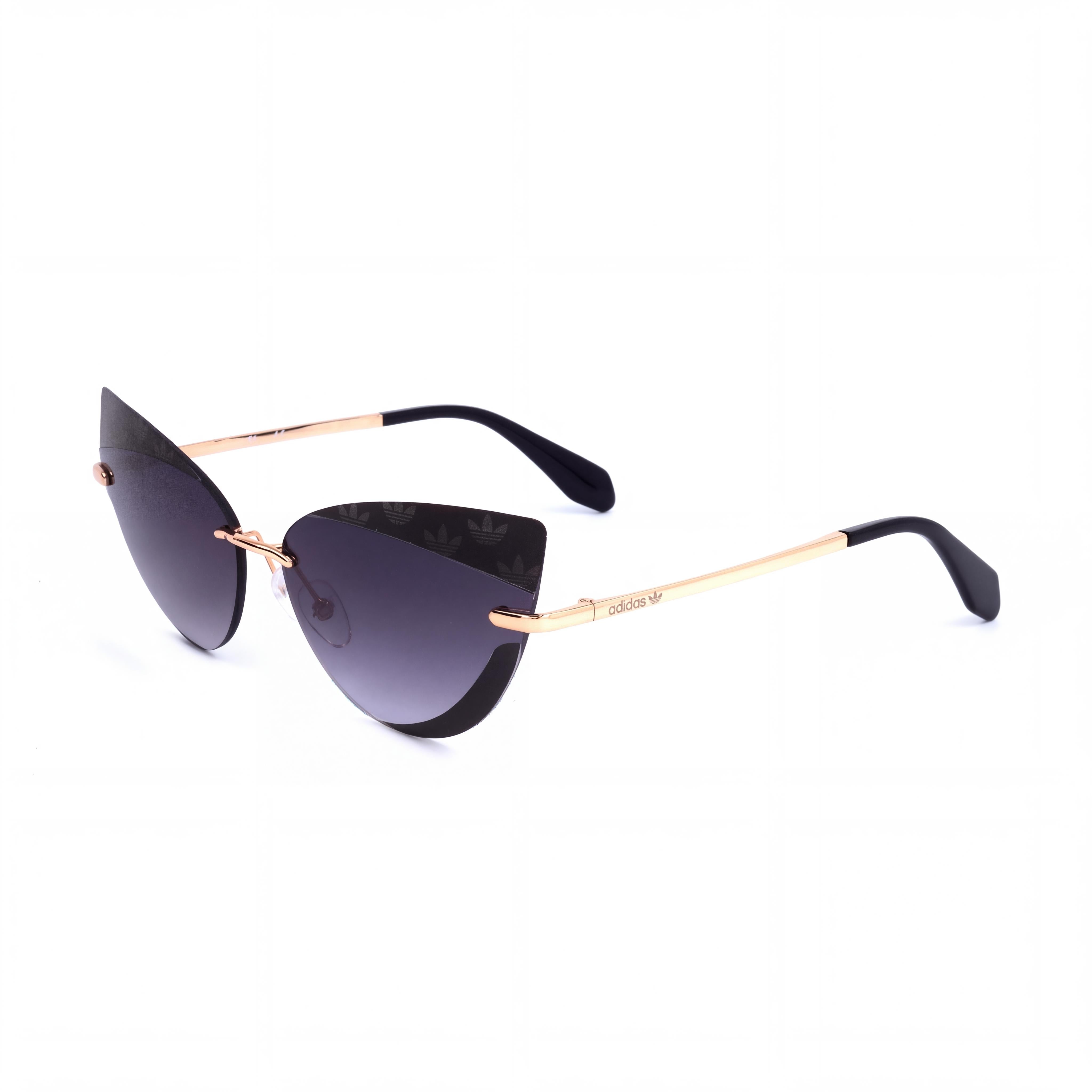 adidas Originals Or0016 64 Women's Plastic Frame Black Gold Gradient Smoke Sunglasses 64mm, Photo 1