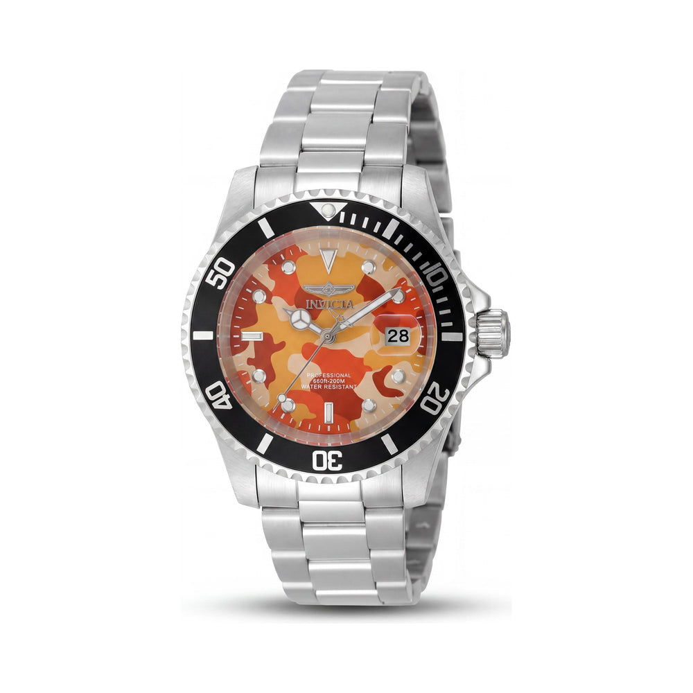 Reloj Invicta Pro Diver 48569 para hombre, de cuarzo, caja de acero inoxidable de 40 mm, esfera naranja, resistente al agua hasta 20 ATM.