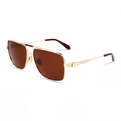 Ferragamo Sf318sp Unisex Gold Titanium Frame Eyewear with Non- Lenses, 60mm Lens Width