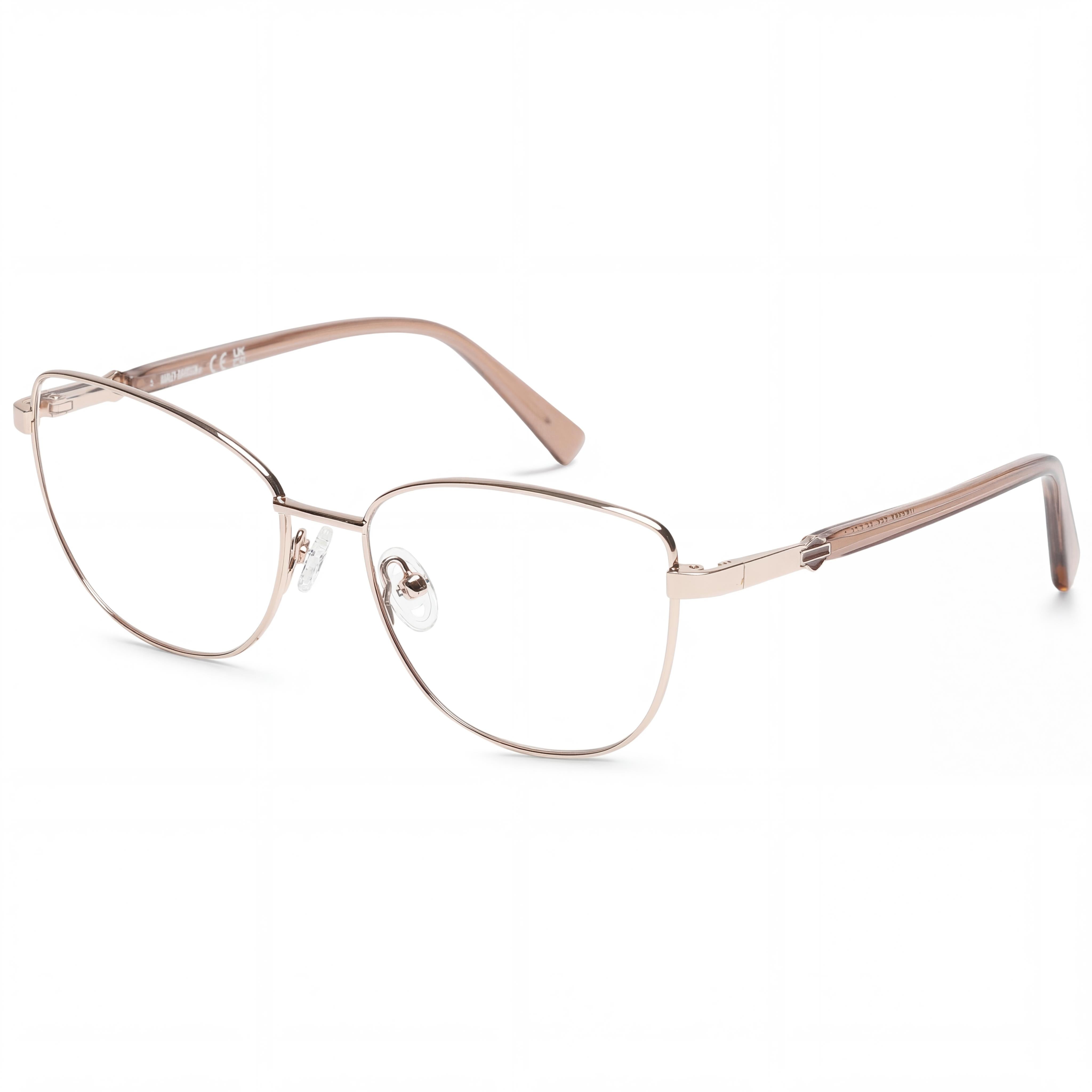 Harley-Davidson Hd0575 Gafas Unisex con Montura Metálica y Lente de Policarbonato, Montura Oro Rosa, 53mm, Photo 1