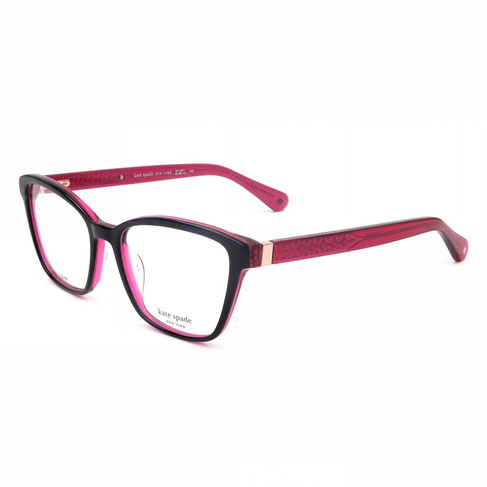 Gafas Kate Spade New York para mujer, estilo moderno, montura de acetato negro con lentes de 53 mm de ancho.