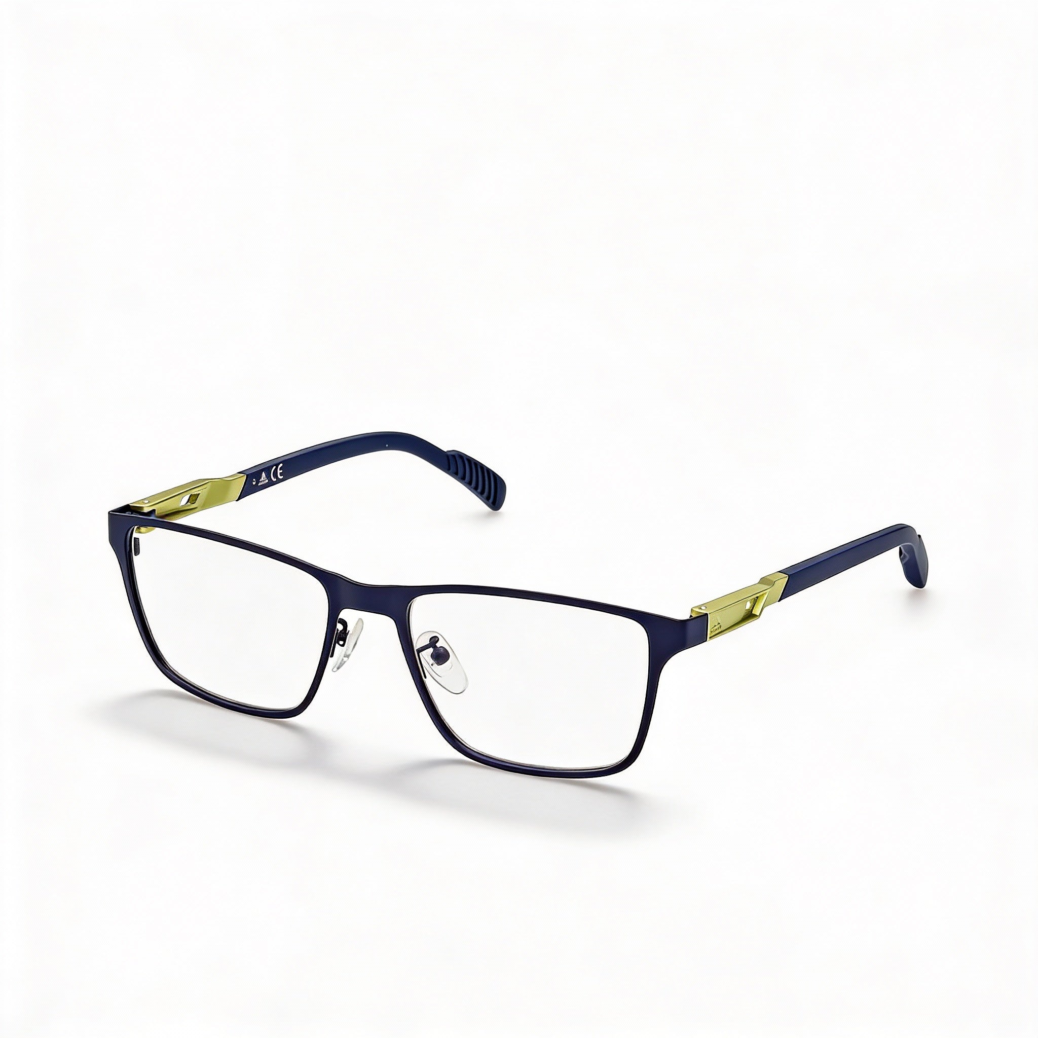 Gafas adidas Sp5021 para hombre con montura metálica azul mate y lentes de policarbonato transparentes, lentes de 54 mm, puente de 18 mm y patillas de 140 mm., Photo 1
