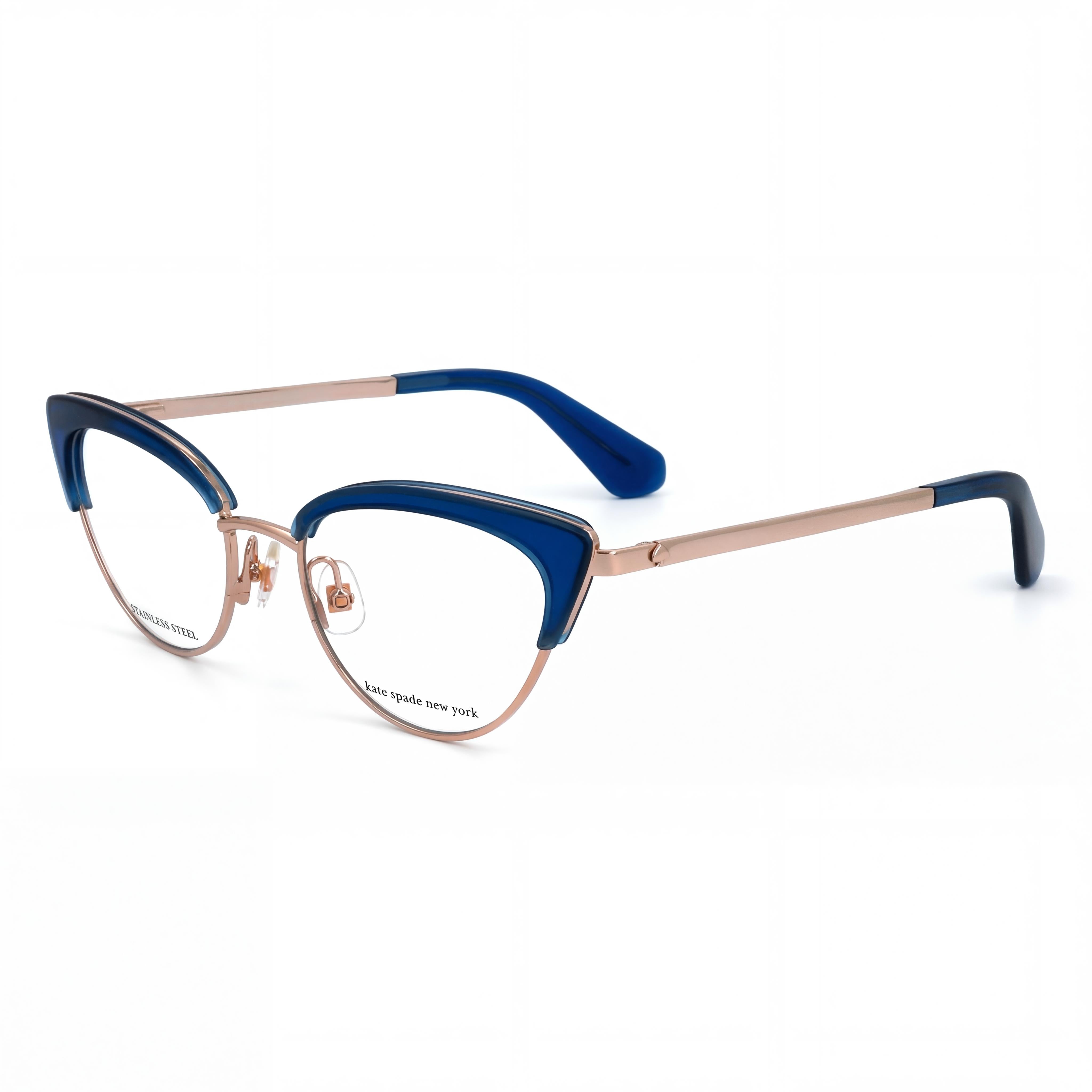 Gafas Kate Spade New York Jailyn para mujer, montura metálica de ojo de gato, azul dorado 50-18-140, Photo 1