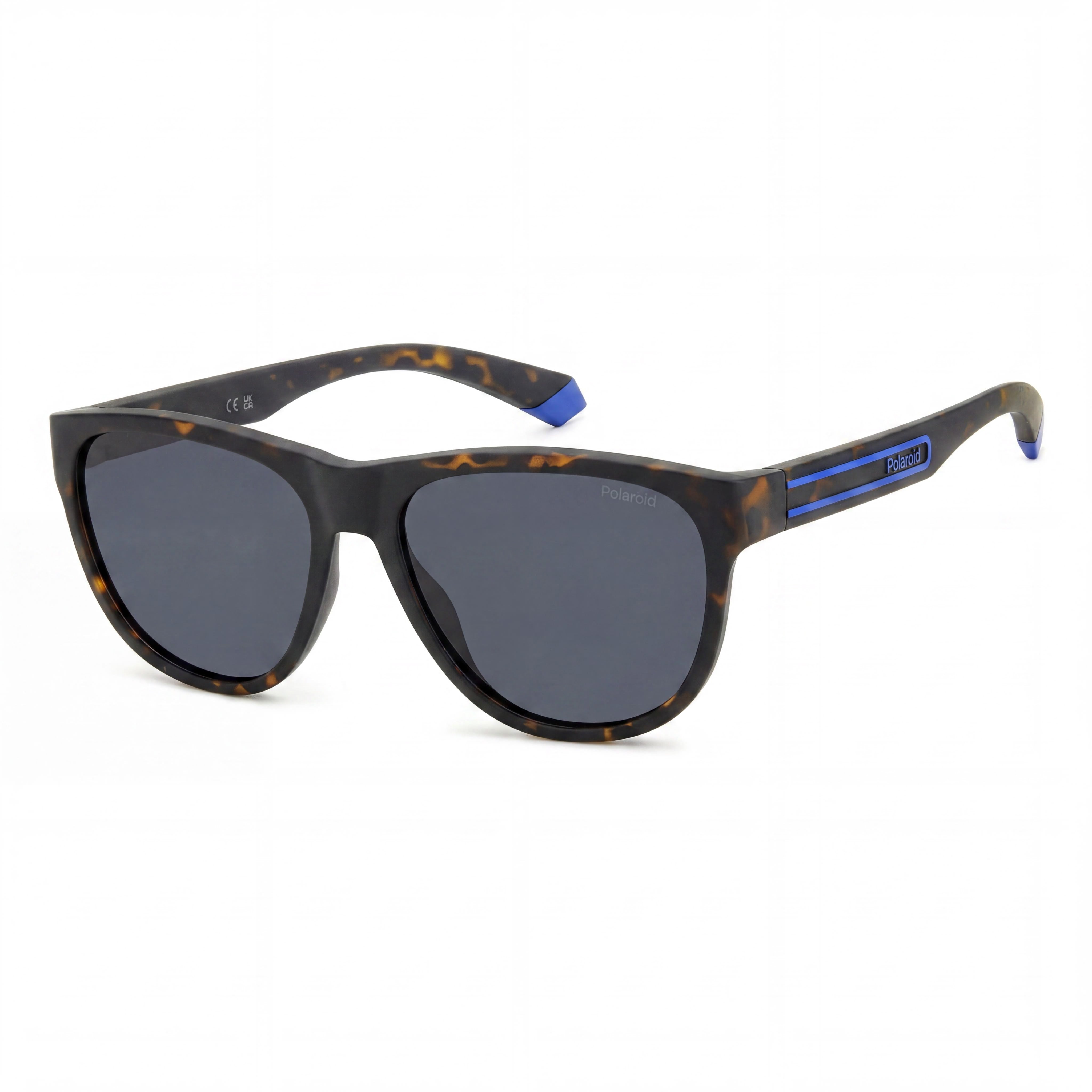Polaroid Casual Unisex Sunglasses with Polarized UV Protection Lenses and Matte Brown Havana Polycarbonate Frame 56mm, Photo 1