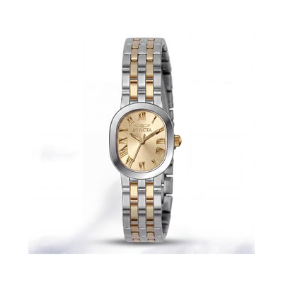 Reloj Invicta Angel 48140 unisex de cuarzo, de acero inoxidable dorado y plateado de dos tonos, 20 mm