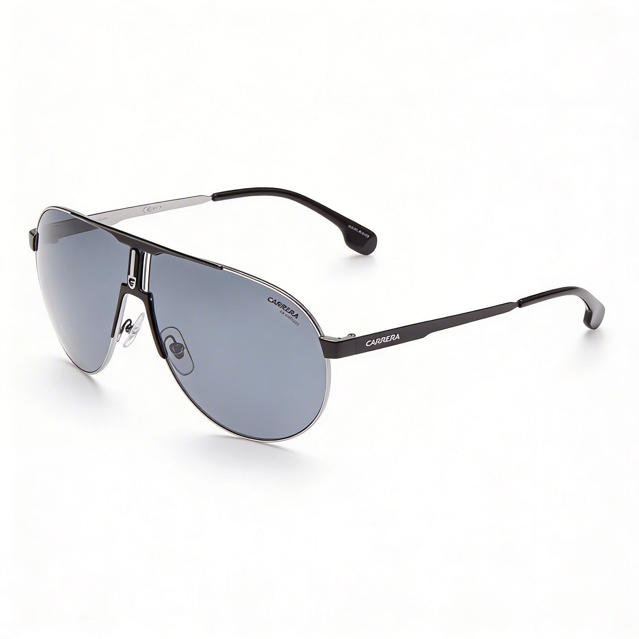 Carrera Ca1005/S Unisex Stainless Steel Ruthenium Black Matte Black Gradient Gray Blue Pilot UV Sunglasses 66mm, Photo 1