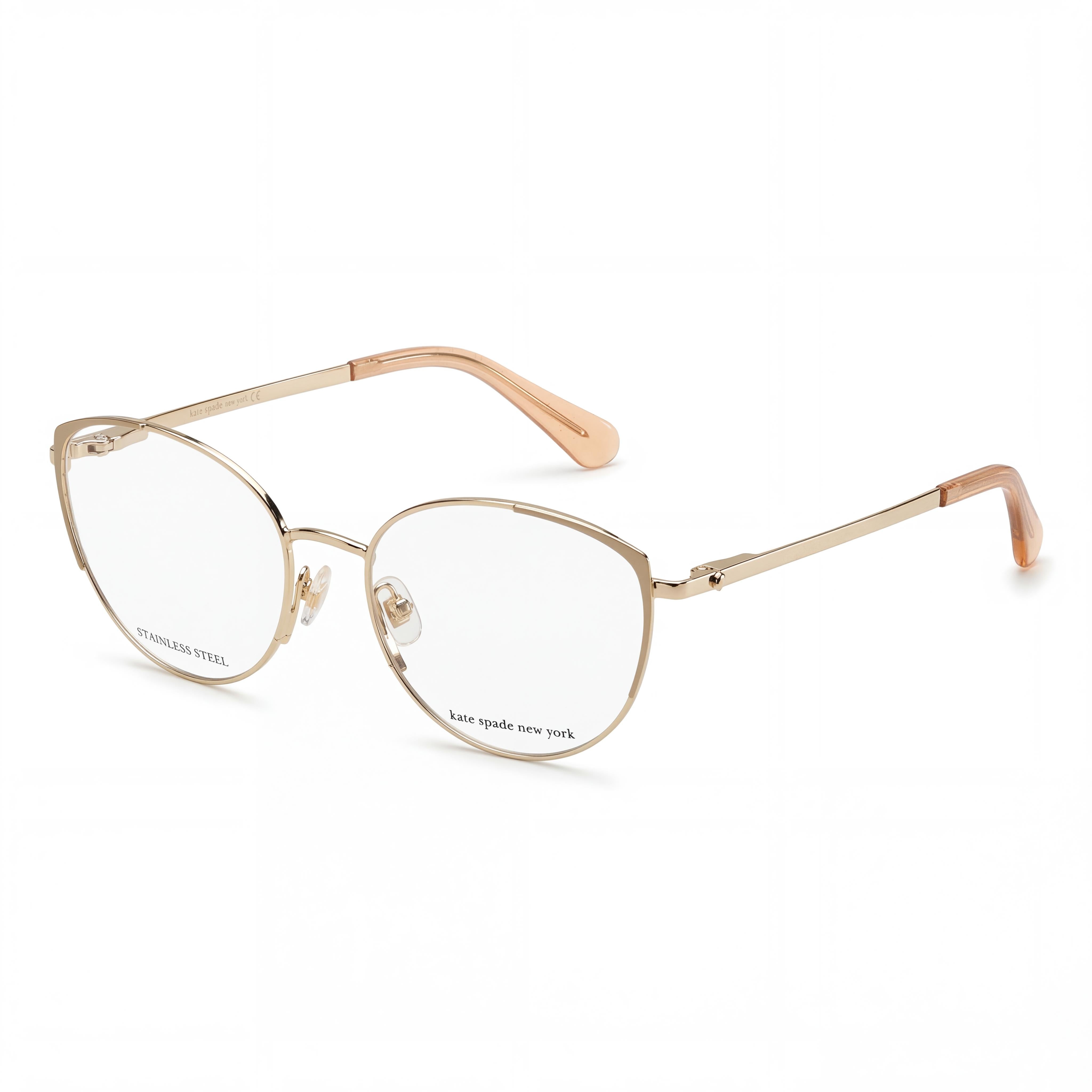 kate spade new york Women's Cat-Eye Style Eyeglasses Featuring Gold Metal Frames with a Lightweight Design, Photo 1