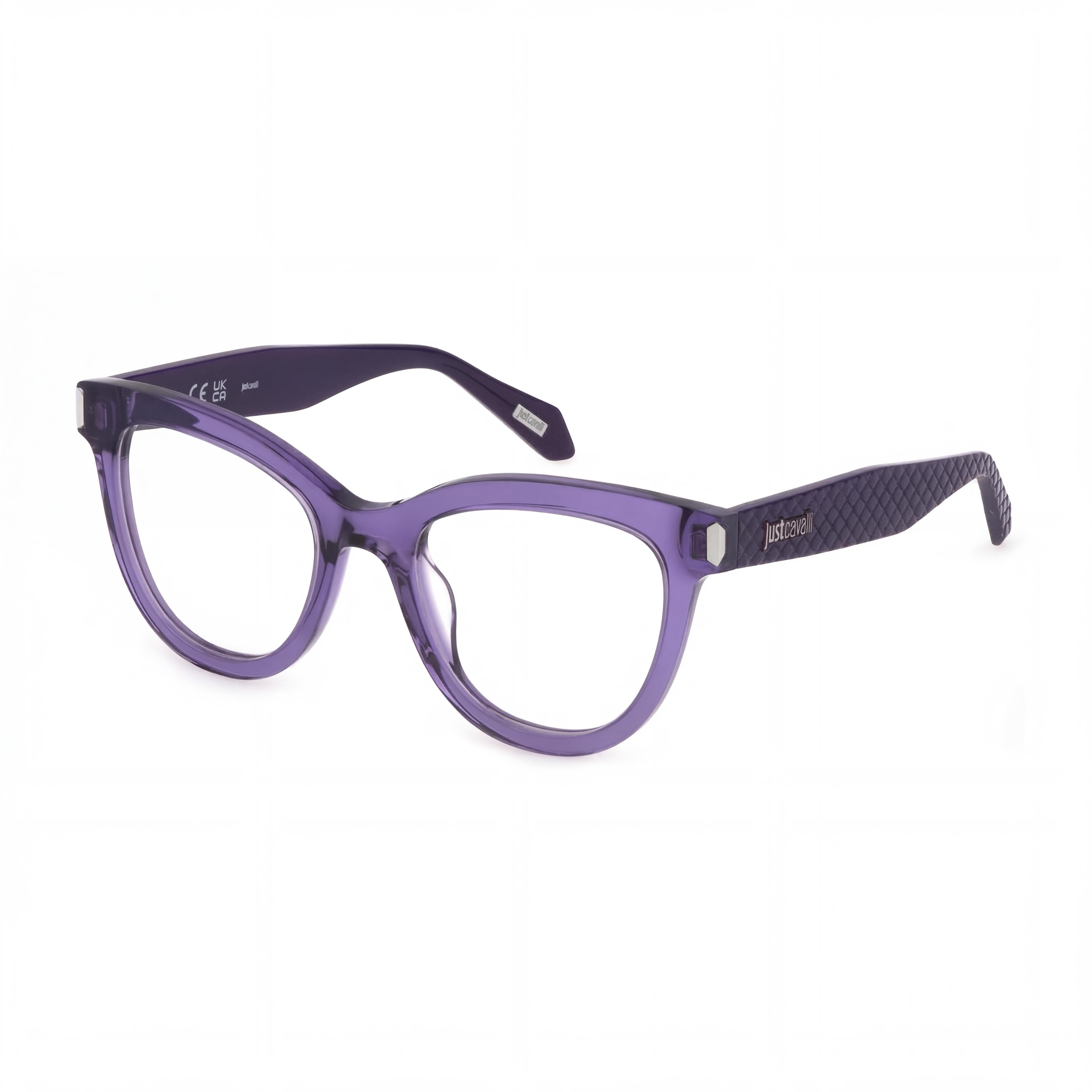 Just Cavalli Vjc004v Women's Acetate Optical Frames in Transparent Violet, Lens 51mm Bridge 20mm Temple 140mm, Photo 1
