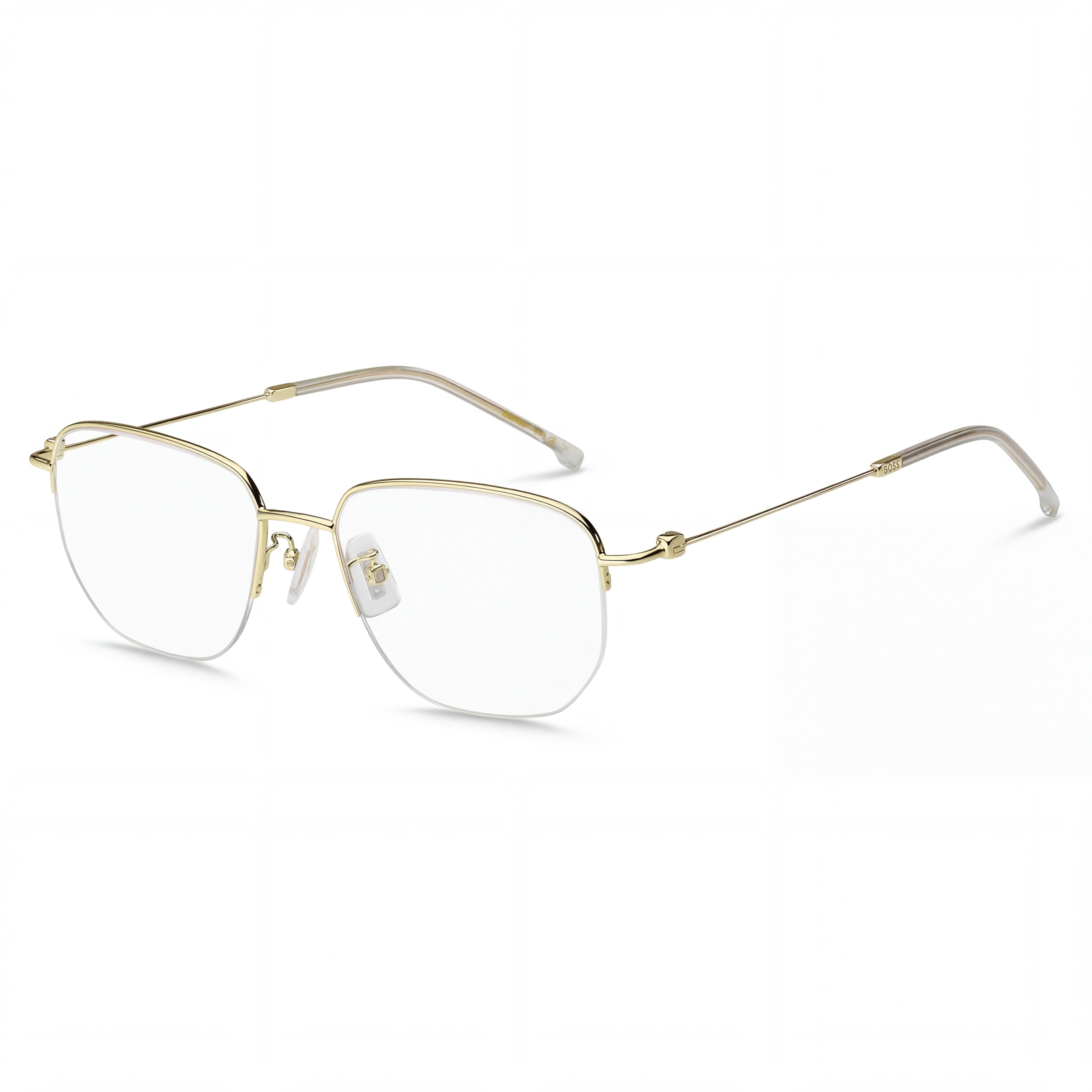 Hugo Boss Casual Unisex Non-Polarized Sunglasses, with Gold Alloy Steel Frame and 54mm Lens Width, Photo 1