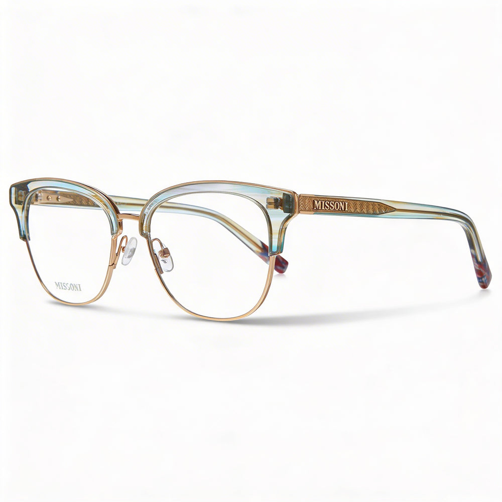 Missoni Cuspidi Collection Mis 0012 Policarbonato Turquesa Cuerno Metálico 51mm para Hombre