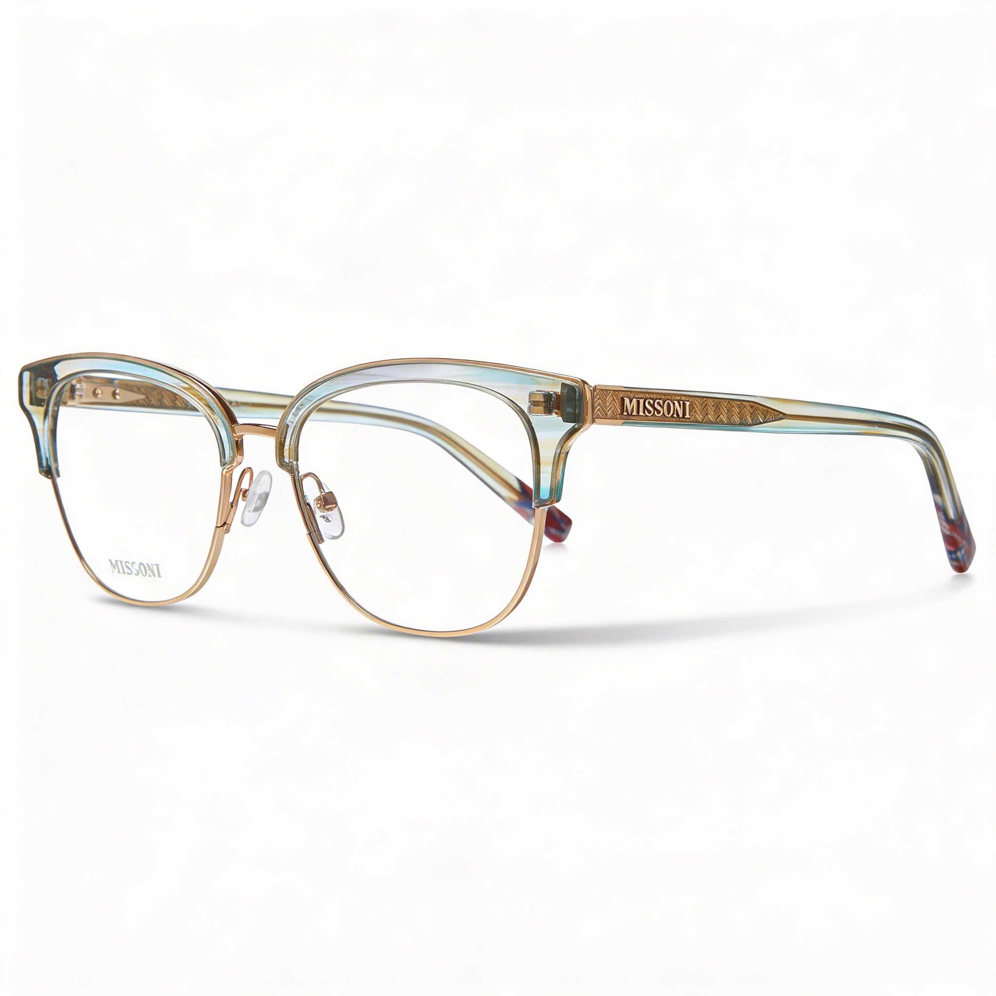 Missoni Cuspidi Collection Mis 0012 Policarbonato Turquesa Cuerno Metálico 51mm para Hombre, Photo 1