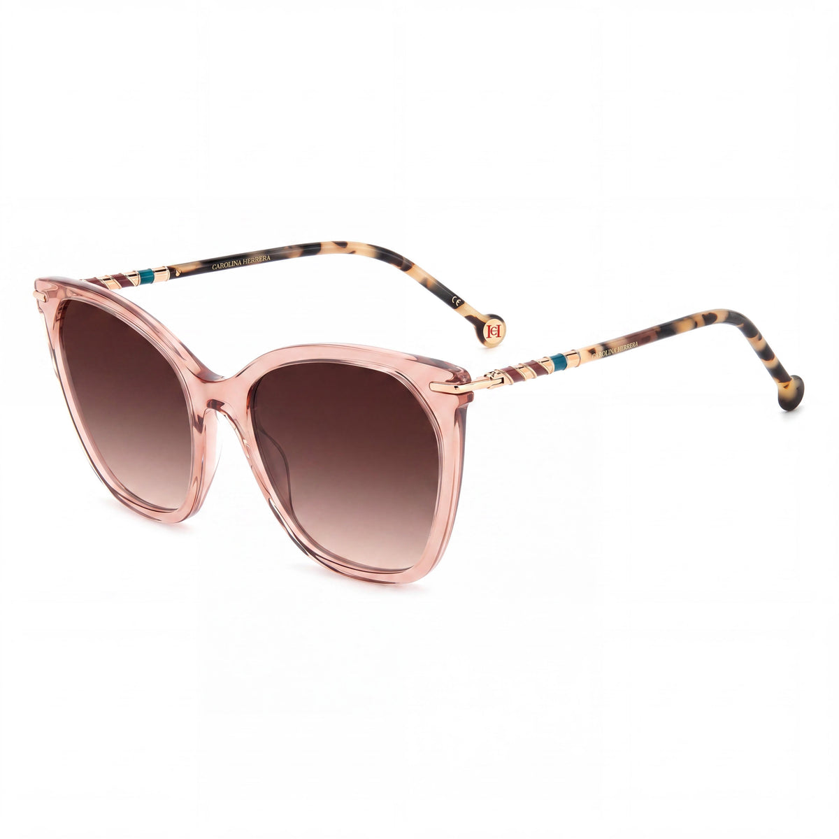 Gafas de sol Carolina Herrera para mujer Her 0091/S Nude Havana de plástico con degradado marrón, protección 100% UV y 56 mm, Photo 1
