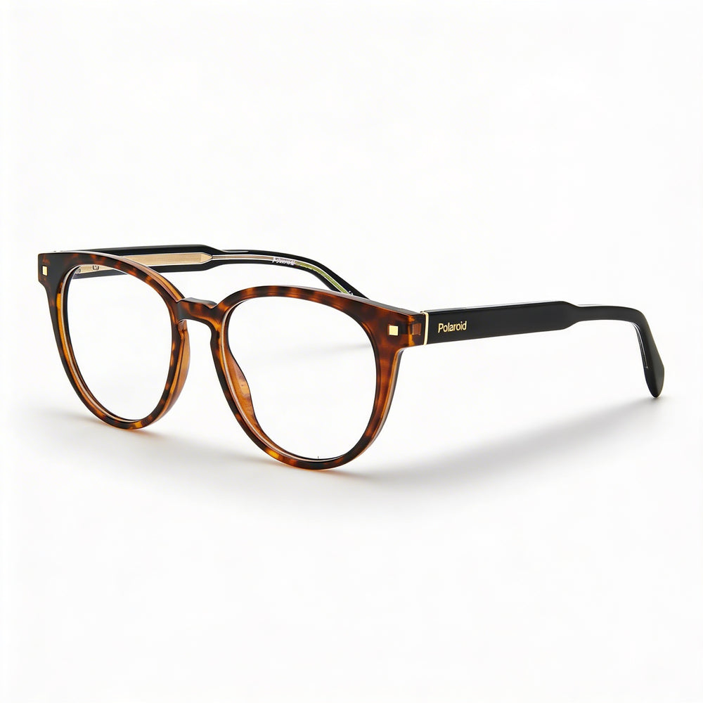 Polaroid Pld D445 Men's Havana Injected Frame with Havana Non-Polarized Polycarbonate Lenses Eyeglasses 50mm