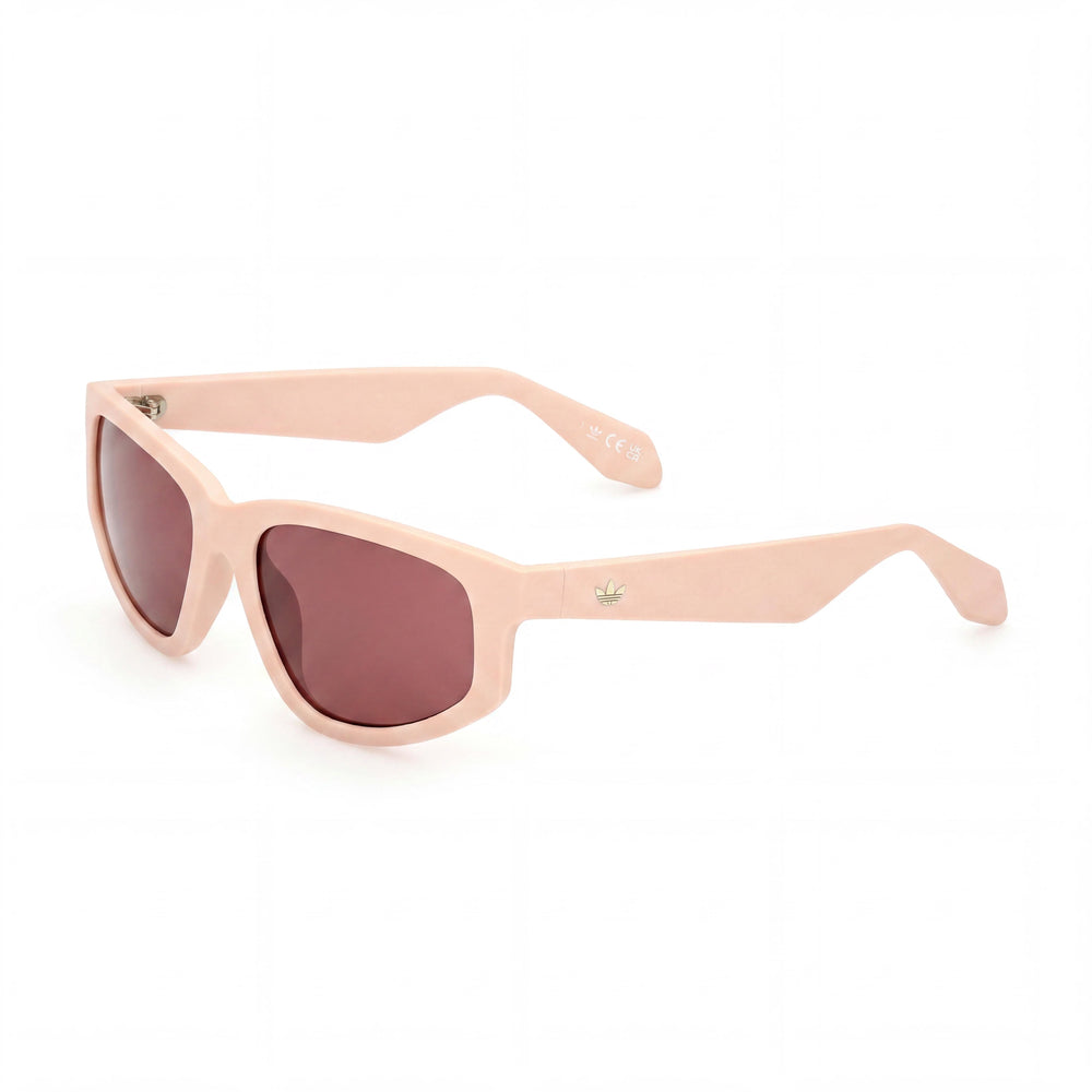 Adidas Originals Casual Women's Matte Light Pink Plastic Frame Grey Non-Polarized UV 400 Sunglasses 55mm