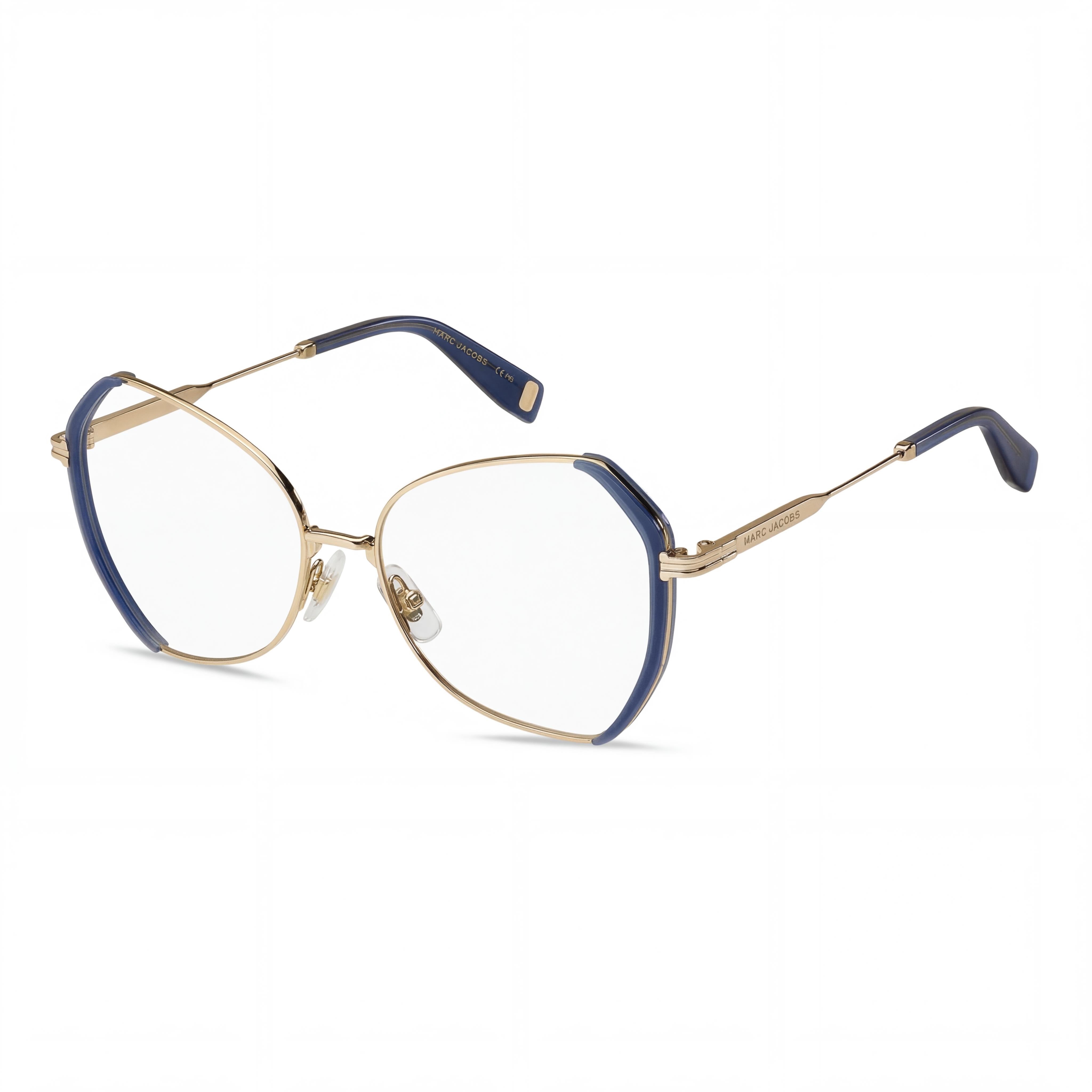 Gafas de sol temporales Marc Jacobs para mujer, de aleación de acero, doradas y azules, de 55 mm, Photo 1