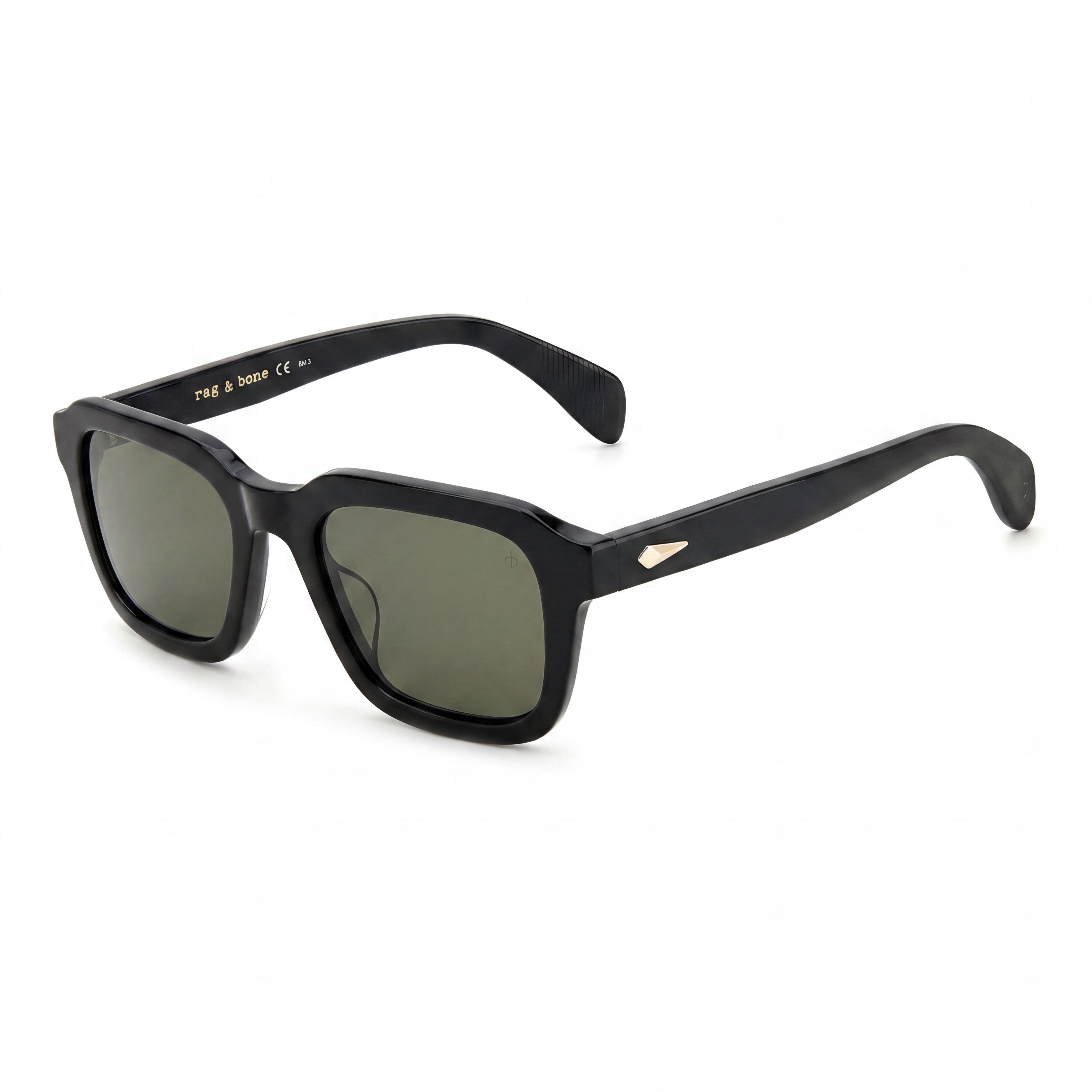 Gafas de sol no polarizadas unisex Rag & Bone Modern Rnb5046/g/s geométricas de acetato negro 51 mm, Photo 1