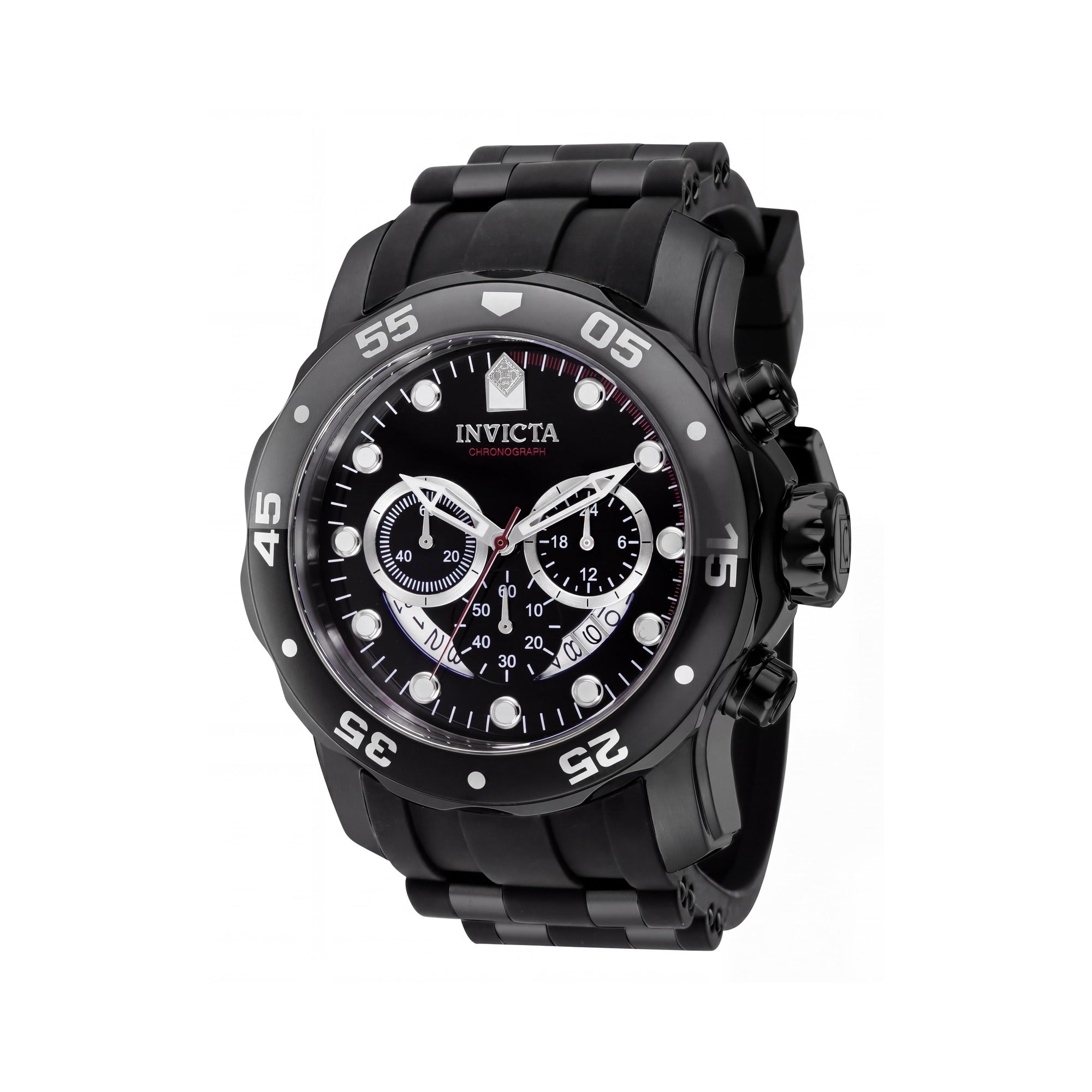 Invicta Pro Diver - SCUBA 37231 Unisex 48mm Quartz Black Red Dial Silicone Water Resistant Watch, Photo 1