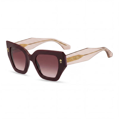 Etro Casual Women's Acetate Sunglasses, Burgundy Frame, Pink Doubleshade Non-Polarized Lenses, 50mm