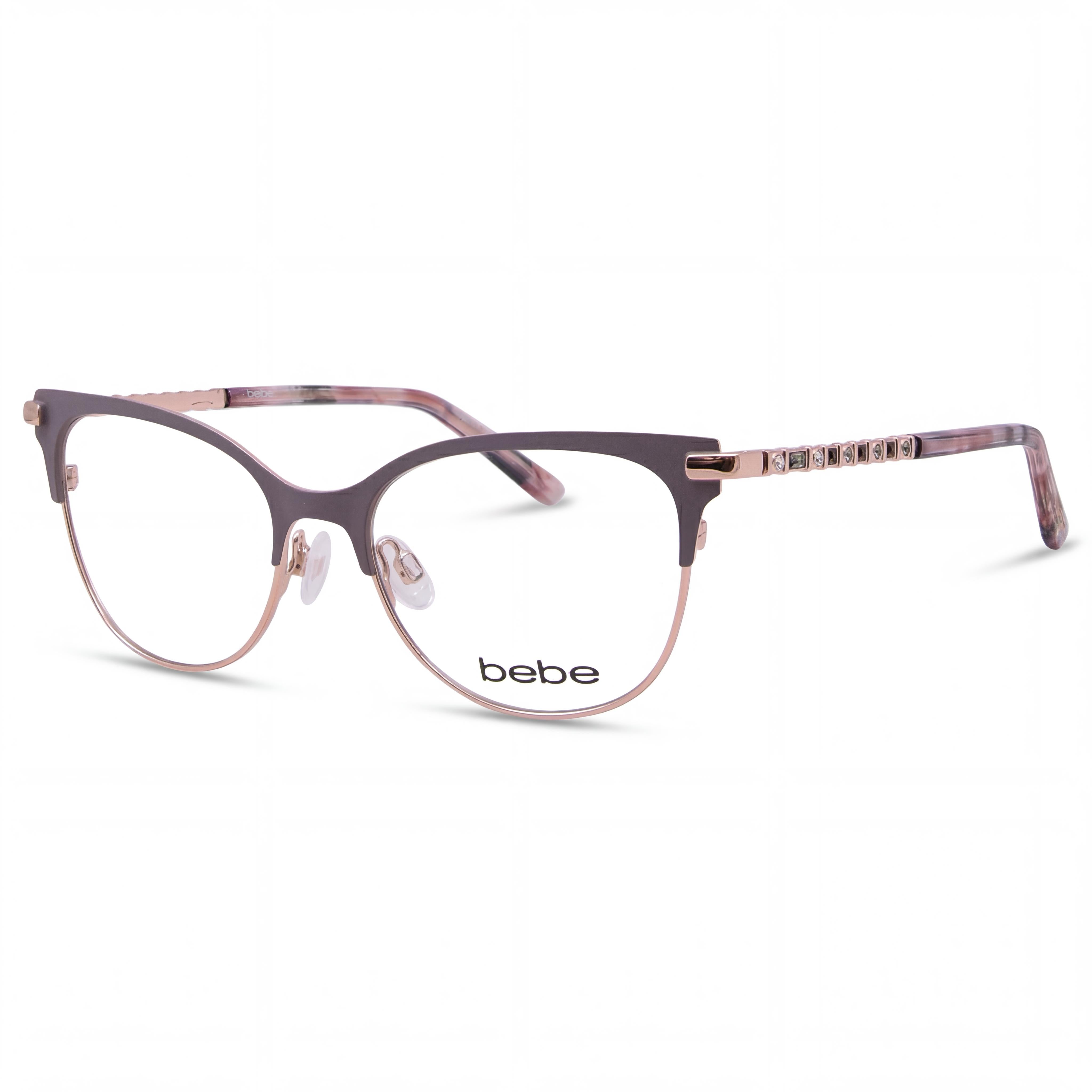 bebe Bb5224 Women's Pink Metal Cat Eye Eyeglasses 52mm, Photo 1