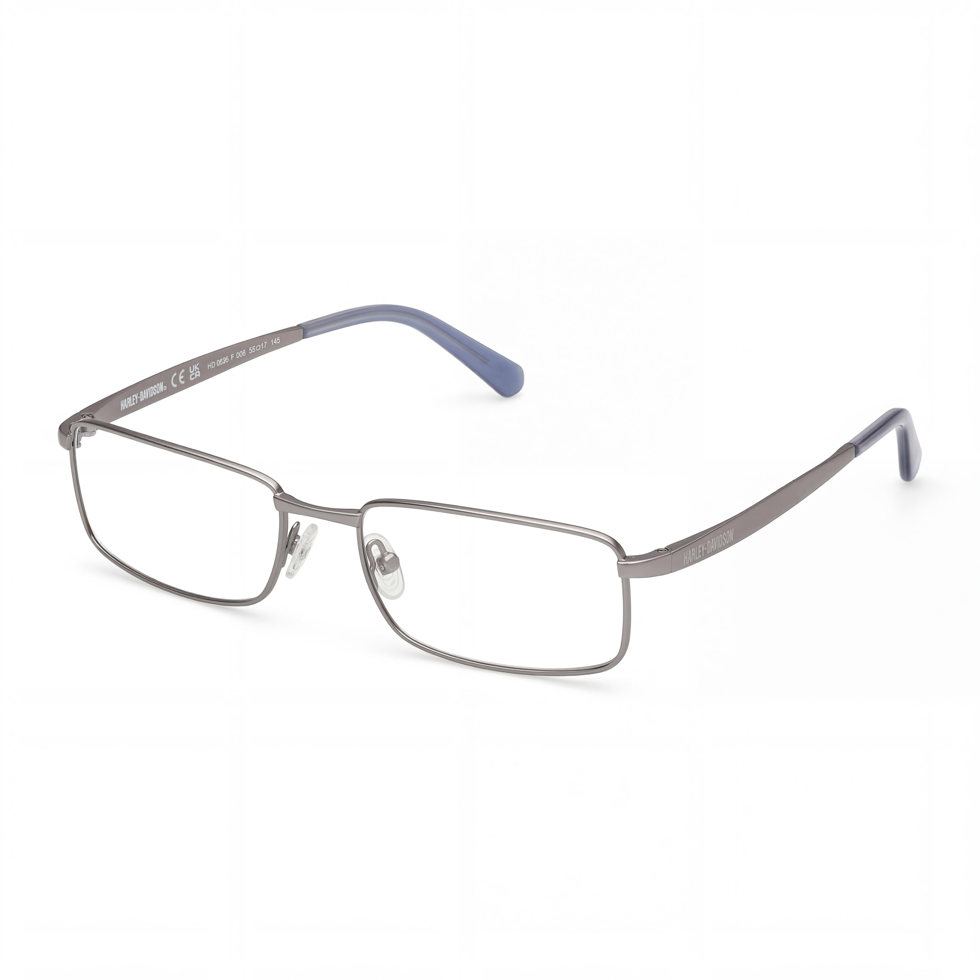 Harley-Davidson Hd50099 Unisex Metal Frame Eyeglasses Matte Antiqued Light Nickeltin 57-18-145, Photo 1