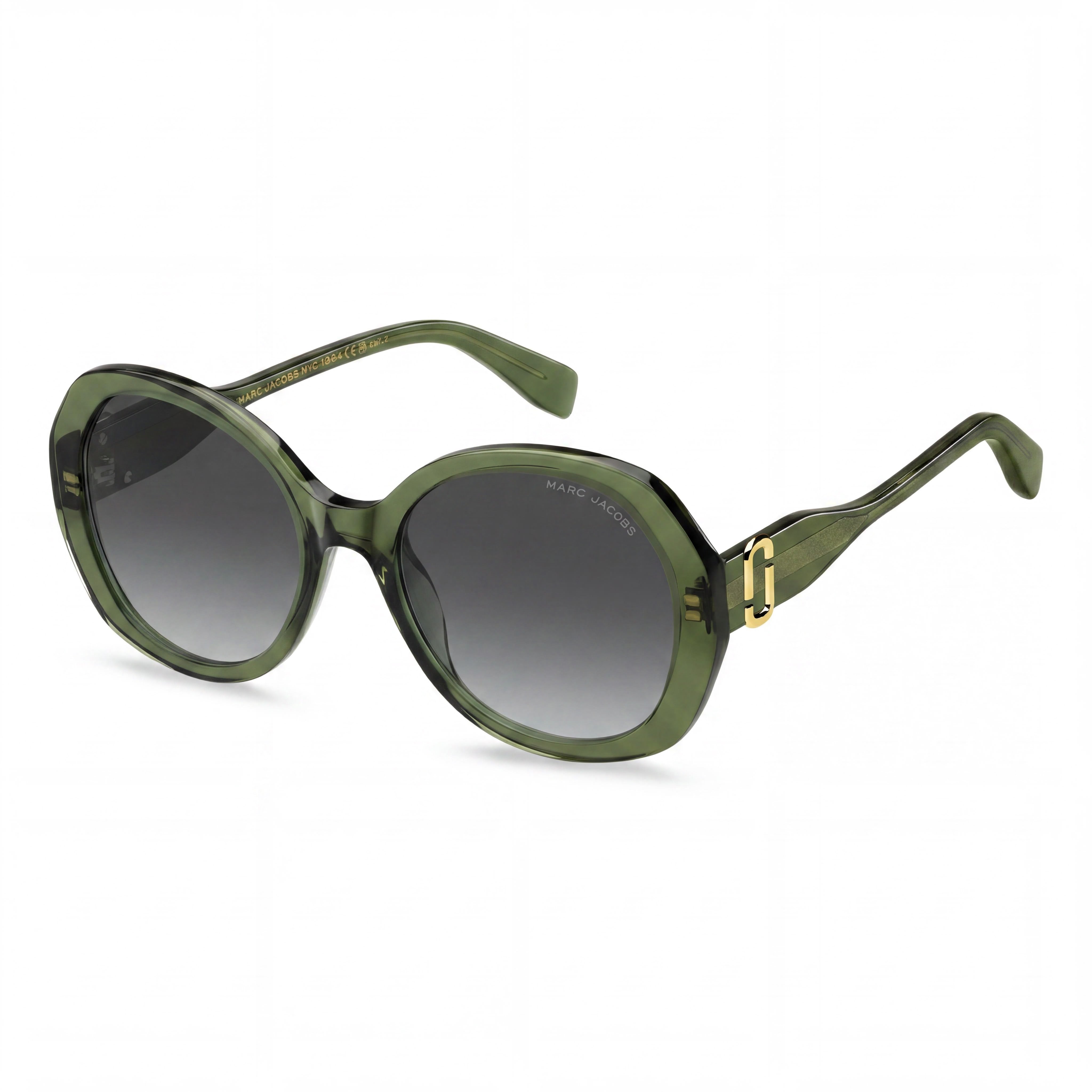 Marc Jacobs Marc 763/S Women's Green Grey Azure Acetate Frame Polycarbonate Lens Sunglasses 55-20-145, Photo 1