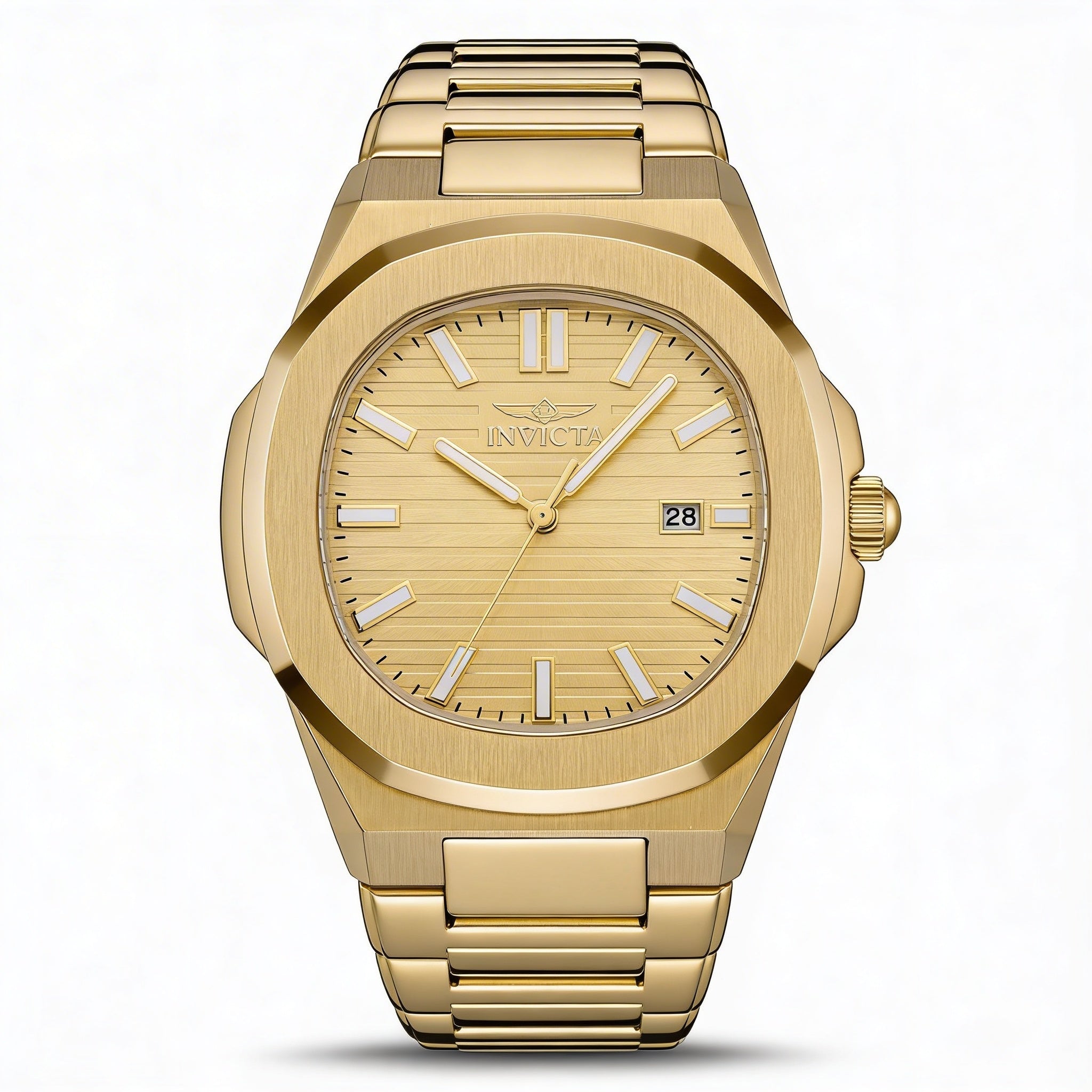 Reloj unisex Invicta Speedway 48520 de acero inoxidable dorado con pulsera de cuarzo, 41 mm y resistente al agua hasta 5 ATM., Photo 1