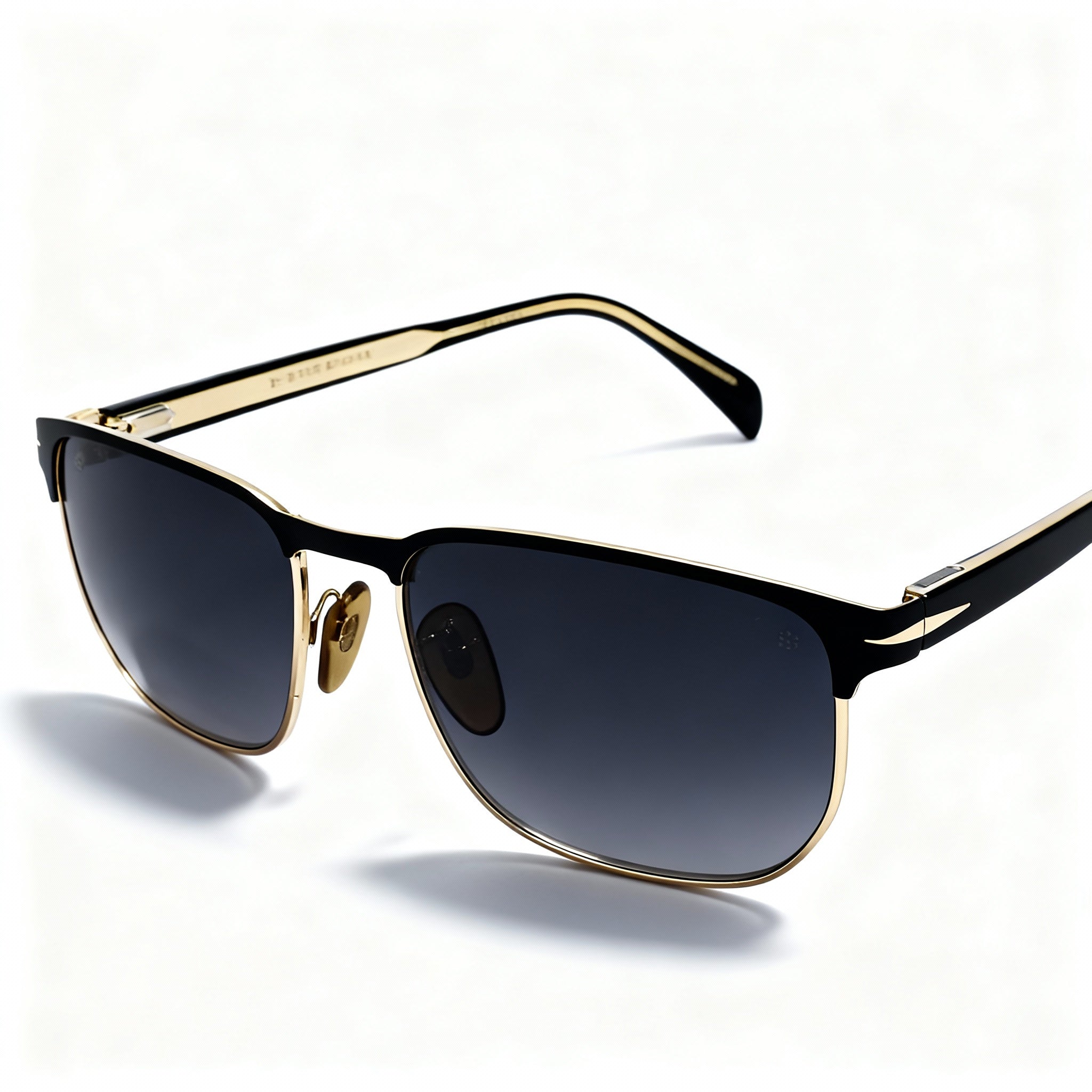 David Beckham DB 1131/S Modern Men's Metal Non-Polarized Clear Eyeglasses, Matte Black Gold, 59-18-145