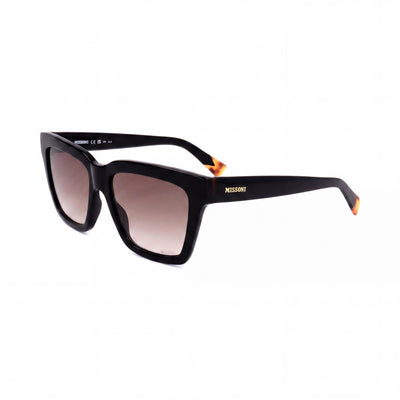 Gafas de sol Missoni Modern para mujer, de acetato negro, con protección UV, 55 mm