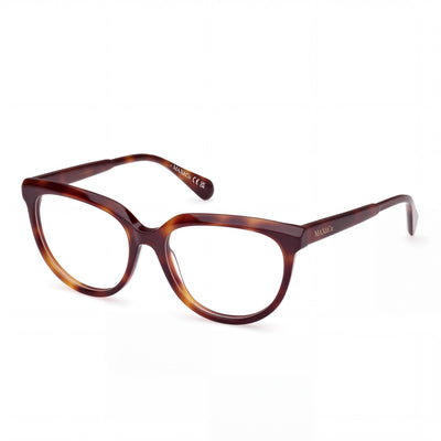 Max & Co. Women's MO5125 Style Optical Frame Eyeglasses with Dark Havana Acetate Frame, 53mm Lens Width