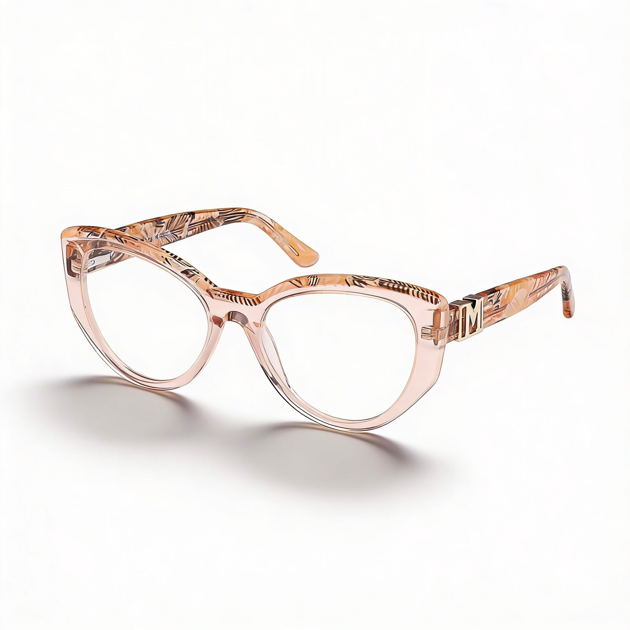 Guess by Marciano Gm50031 Women's Shiny Beige Plastic Frame Eyewear with Non- Polycarbonate Lenses 54mm, Photo 1