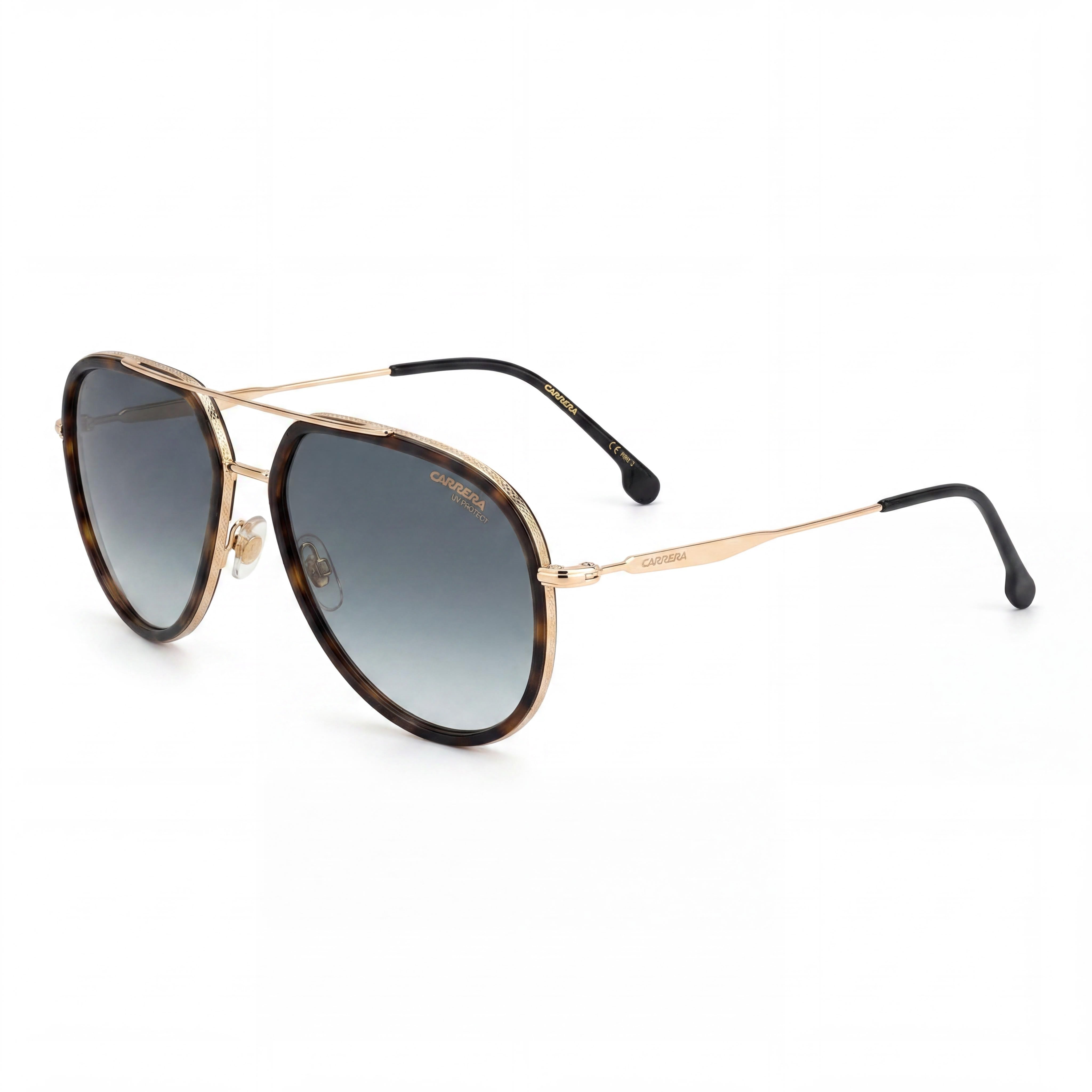 Gafas de sol unisex clásicas CARRERA de acero inoxidable con lentes de policarbonato, 100 % protección UV, patillas de 150 mm, Photo 1