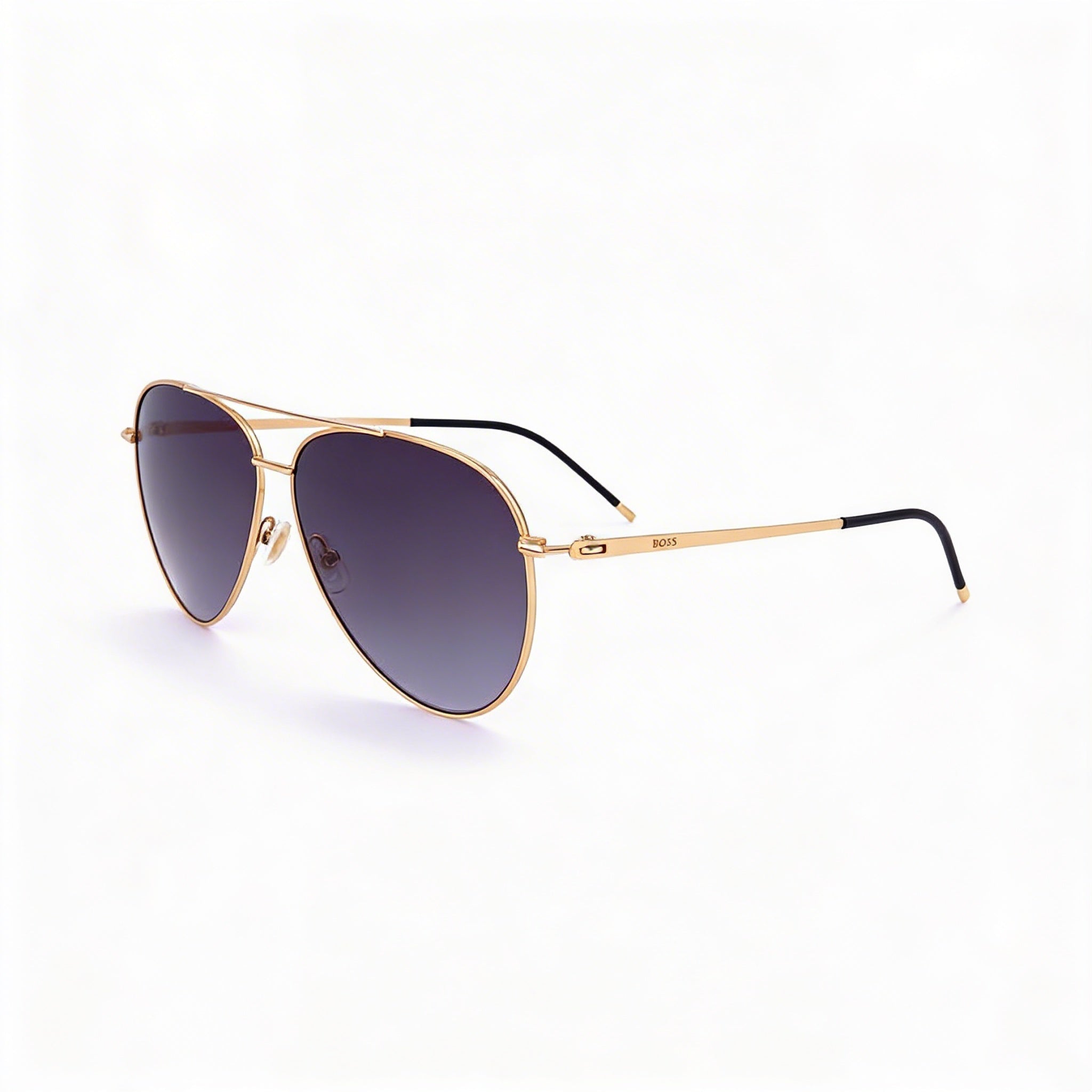 Hugo Boss Boss 1461/s Women's Classic Rose Gold Stainless Steel Dark Grey Shaded Sunglasses 60mm, Photo 1
