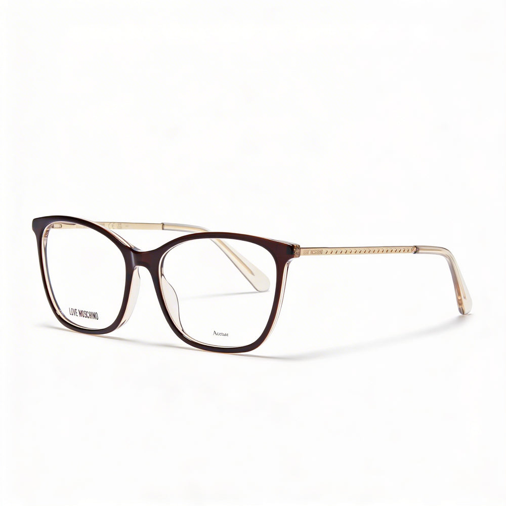 Love Moschino Modern Women's Brown Acetate Frame Sunglasses with Brown Polycarbonate Lenses - Size 54-16-140