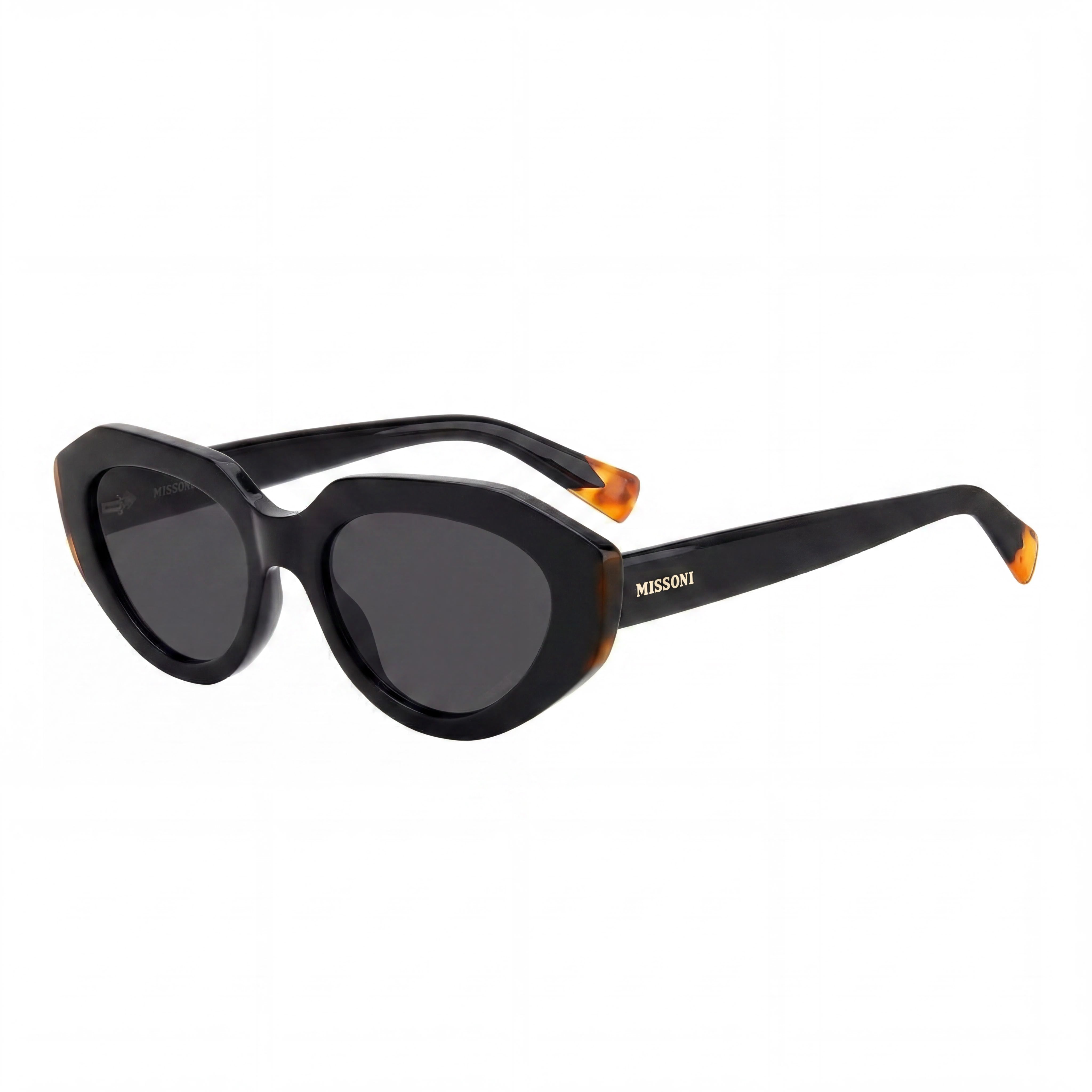 Gafas de sol M Missoni para mujer, modernas, de acetato negro con protección UV, 53 mm, Photo 1