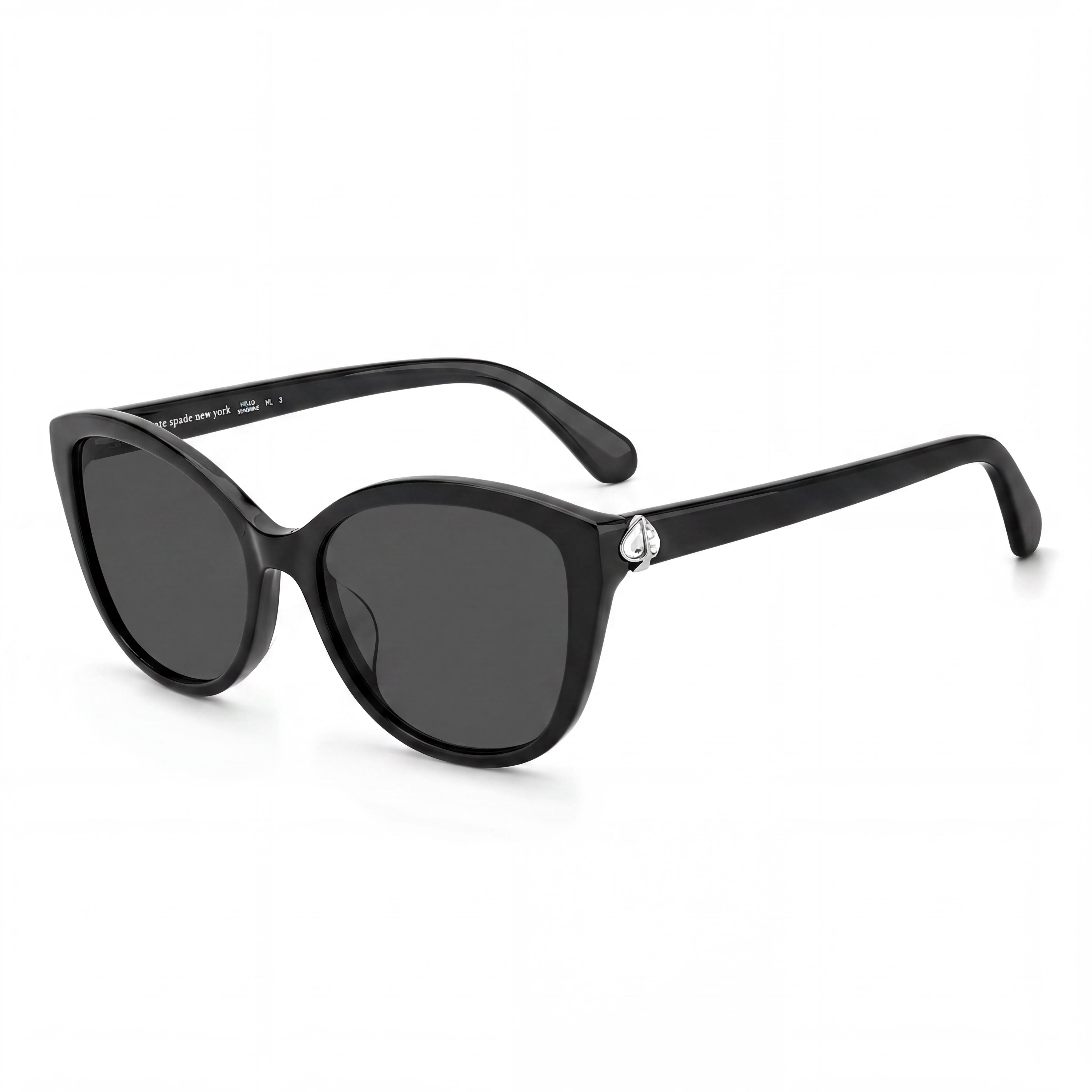 Gafas de sol Kate Spade New York Hensley/G/S para mujer, de plástico negro y gris, con protección UV, 55 mm, Photo 1