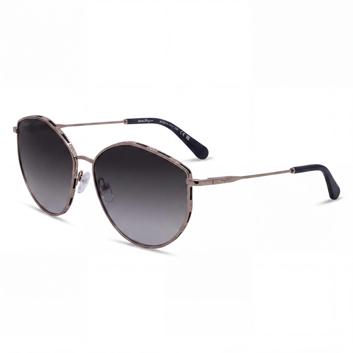 Ferragamo Sf264s Rose Gold Rectangle Sunglasses for Women, 60mm, Photo 1