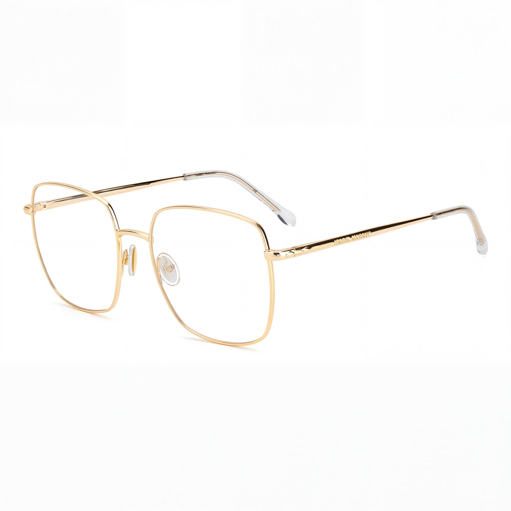 Gafas Cuadradas Unisex Isabel Marant Im0029 de Metal Oro Rosa con Puntas de Varilla de Acetato, Ancho de Lente 55mm