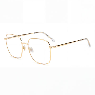 Gafas Cuadradas Unisex Isabel Marant Im0029 de Metal Oro Rosa con Puntas de Varilla de Acetato, Ancho de Lente 55mm