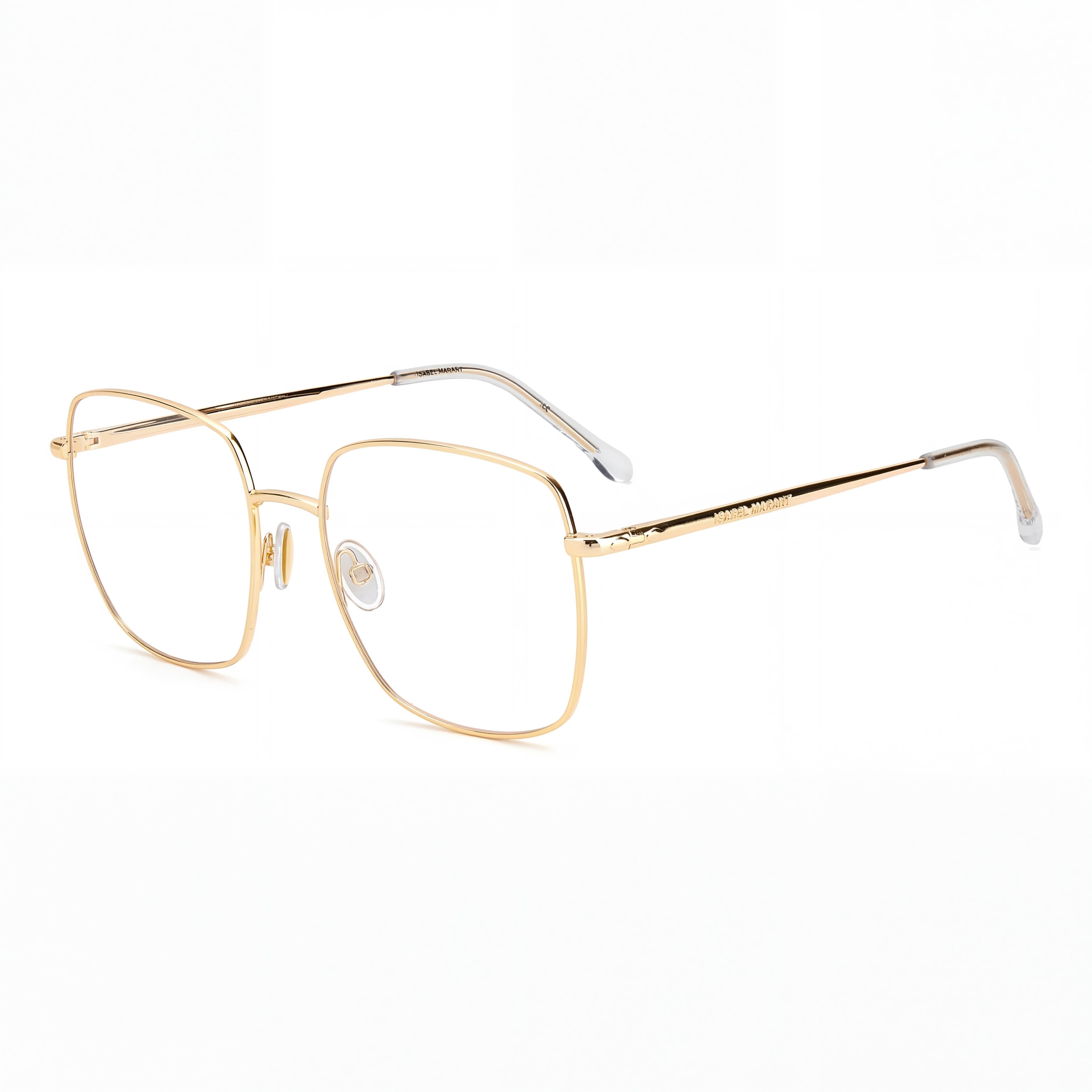Gafas Cuadradas Unisex Isabel Marant Im0029 de Metal Oro Rosa con Puntas de Varilla de Acetato, Ancho de Lente 55mm, Photo 1
