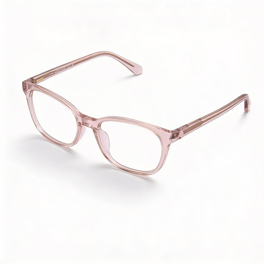 Kate Spade New York Modern Unisex Acetate Frame with Polycarbonate Lens Crystal Pink Sunglasses 51mm Lens Width