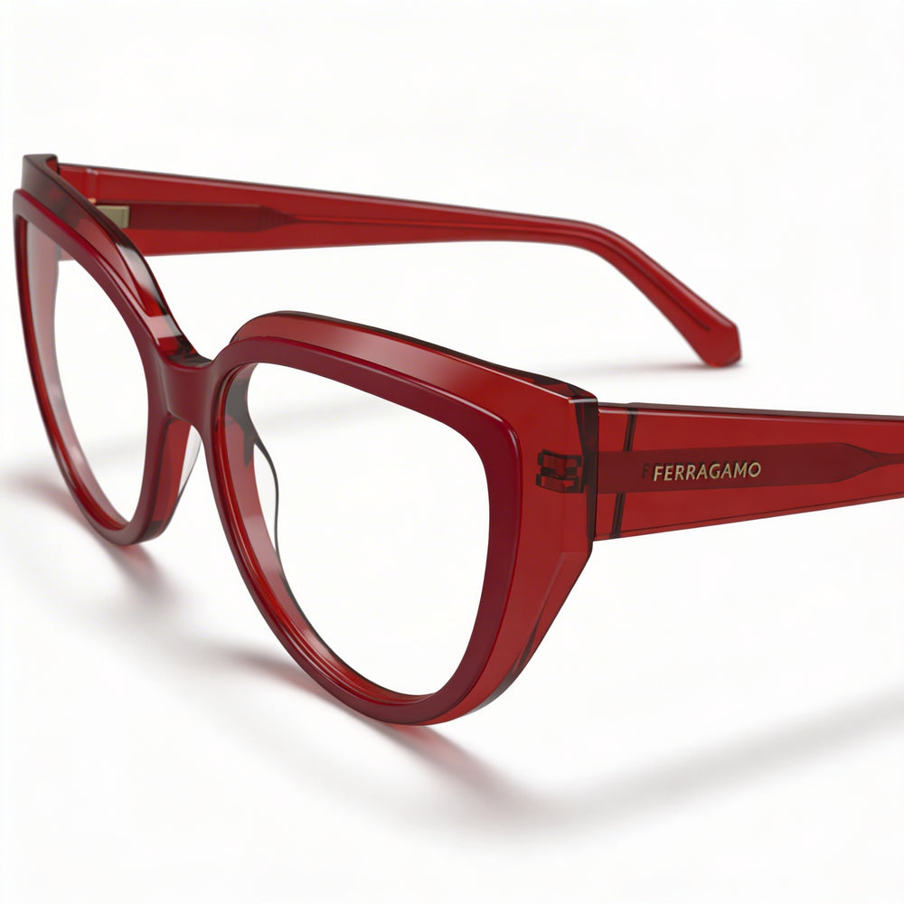 Salvatore Ferragamo Sf2984 Men’s Transparent Red Metal Polarized Sunglasses 53mm Lens Width