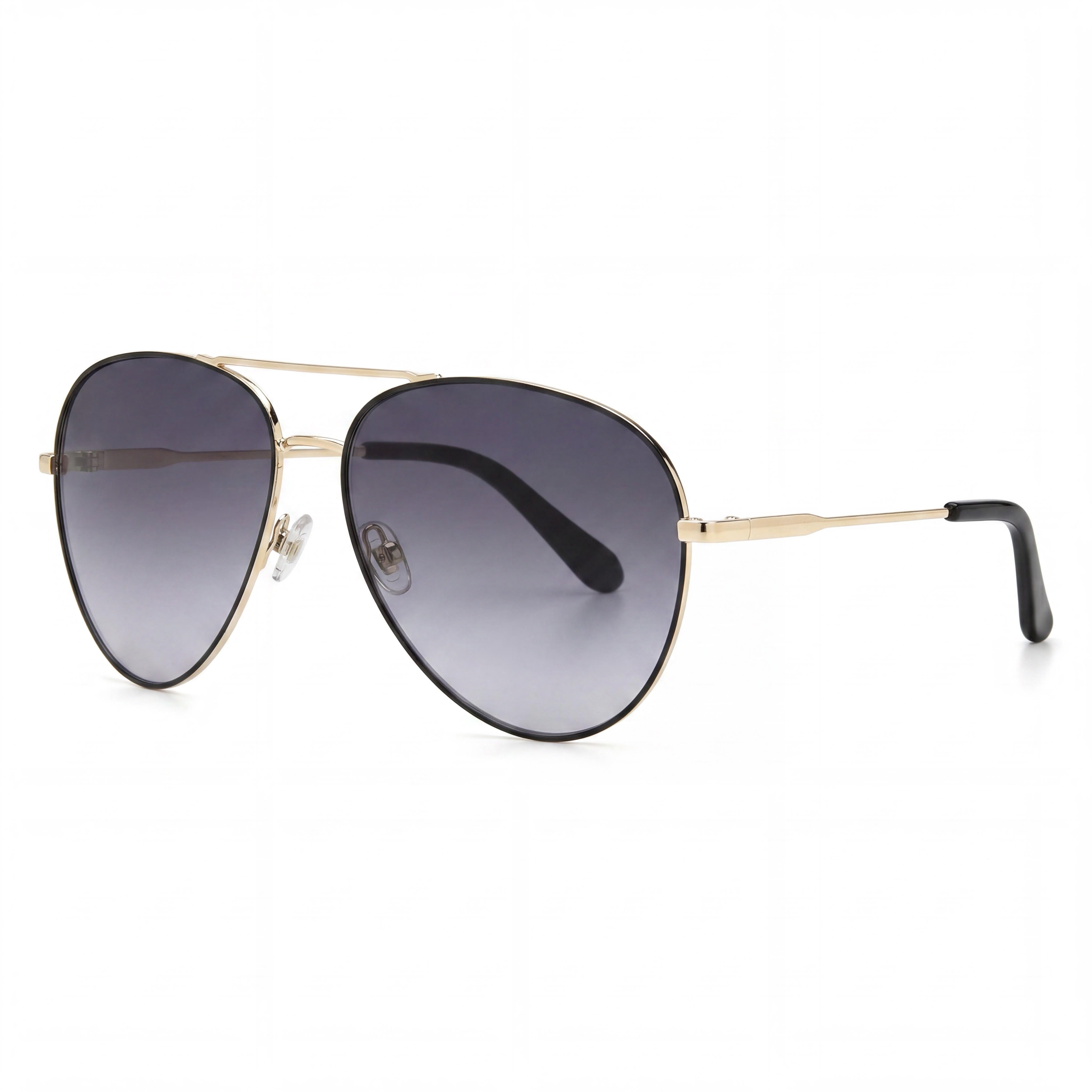 Fossil Fos 2140/G/S Women's Black Stainless Steel Frame Dark Grey Shaded Non-Polarized Sunglasses 59mm, Photo 1