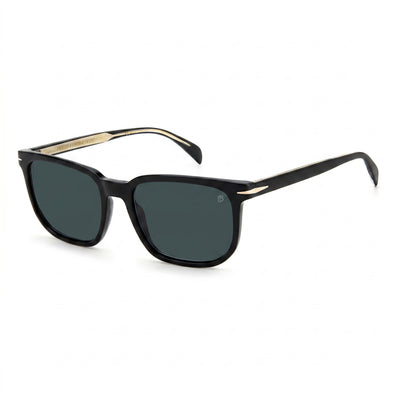 Gafas de sol clásicas de acetato para hombre David Beckham DB 1076/S, montura negra/blanca y lentes negras no polarizadas, 54 mm