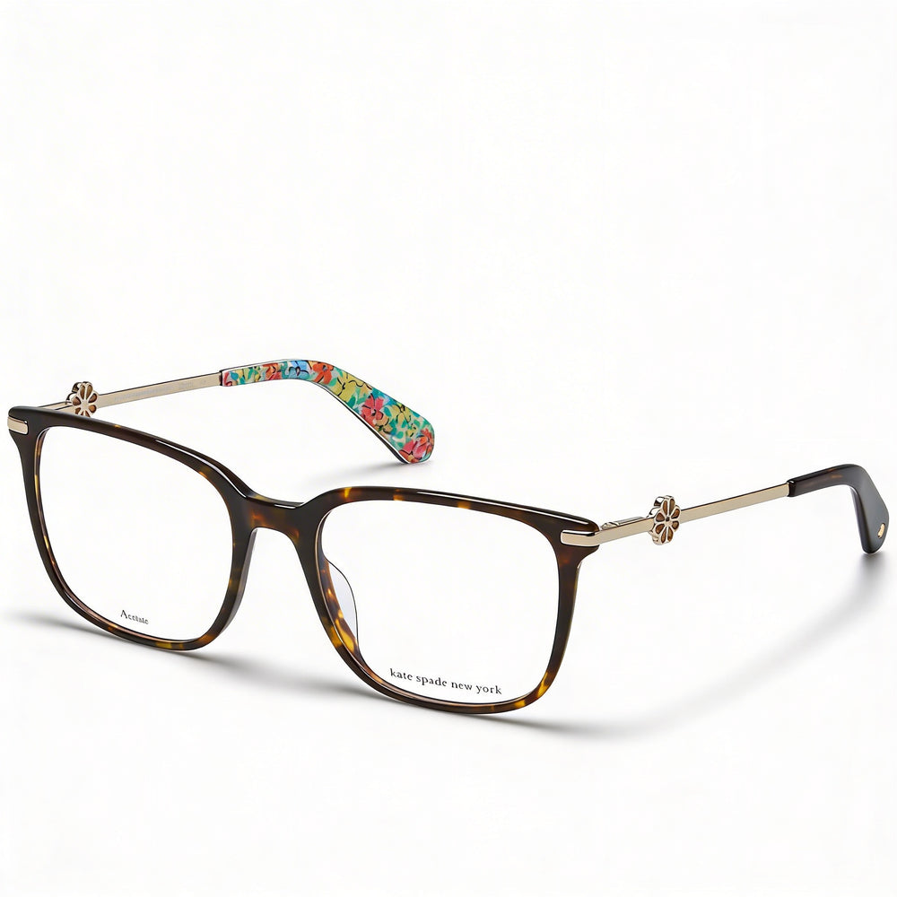 kate spade new york Gafas modernas para mujer con montura de acetato Havana y lentes de policarbonato, 52 mm