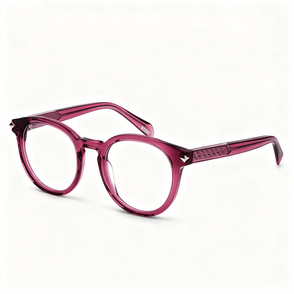 Police Modern Women's Acetate Eyeglasses in Bordeaux, with Non-polarised Lenses, 48mm Lens Width