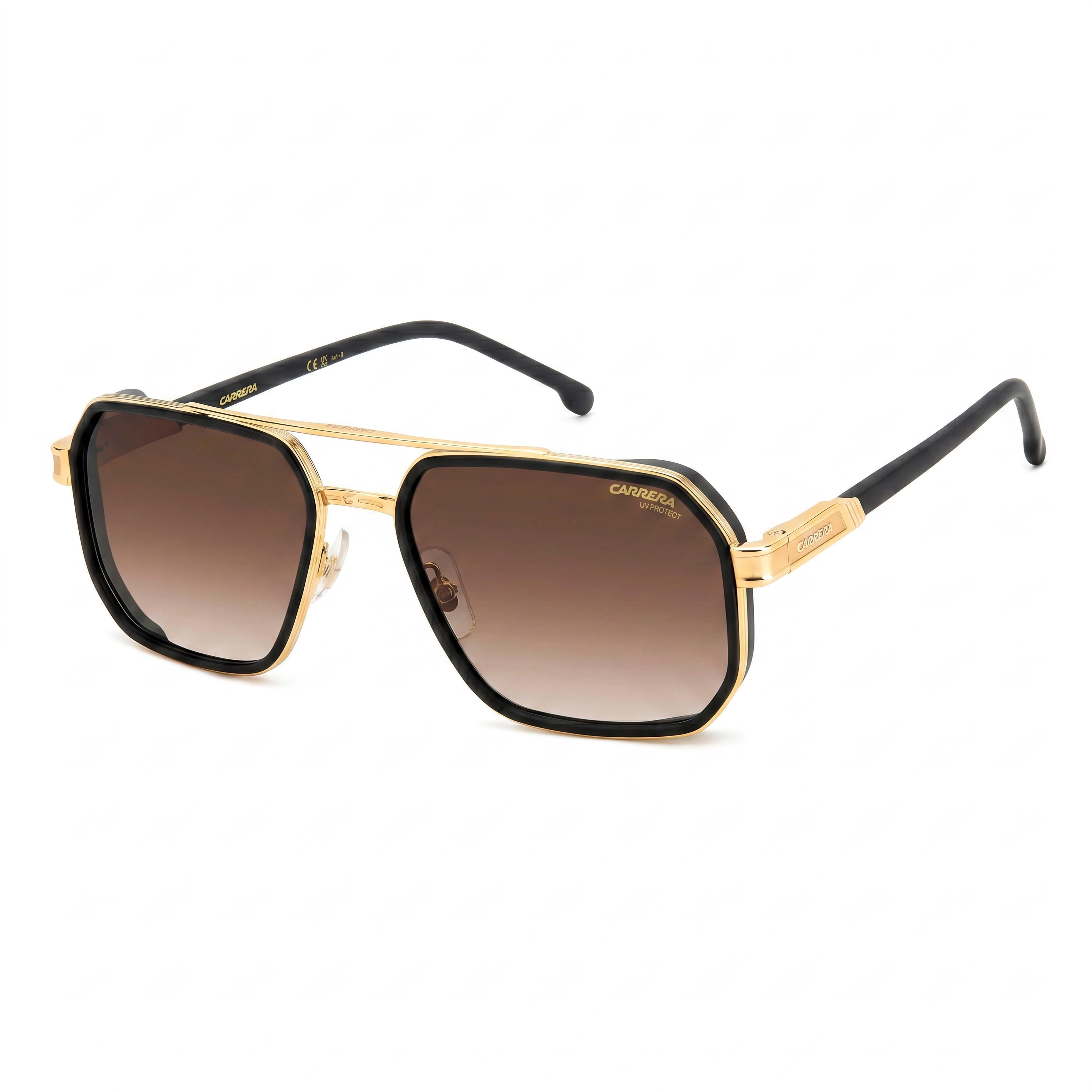 Carrera 1069/S Men's Matte Black Gold Stainless Steel Sunglasses 58mm, Photo 1